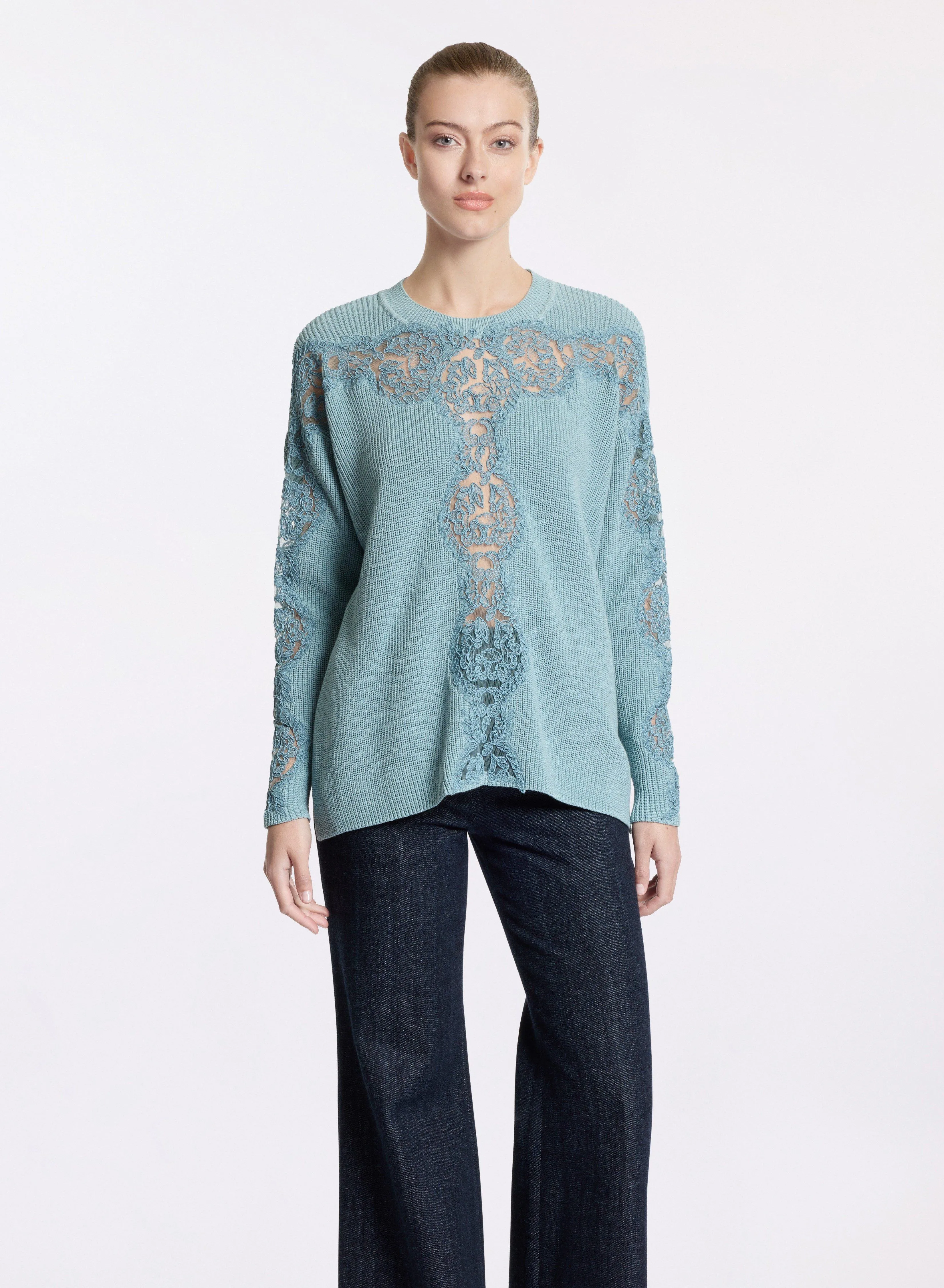 Knit Top with Lace Inserts sold by Elie Saab product image thumbnail 4