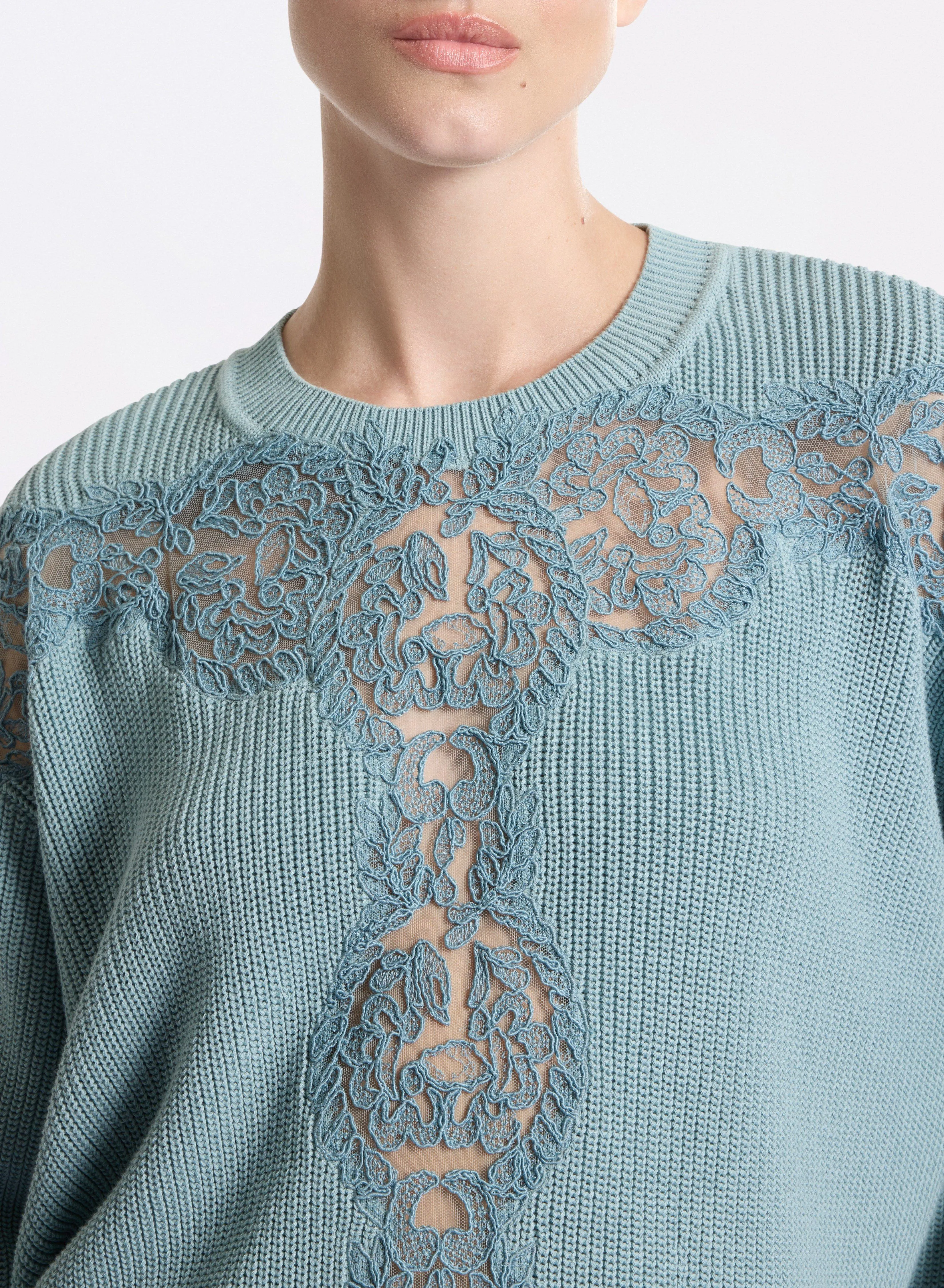 Knit Top with Lace Inserts sold by Elie Saab product image thumbnail 3