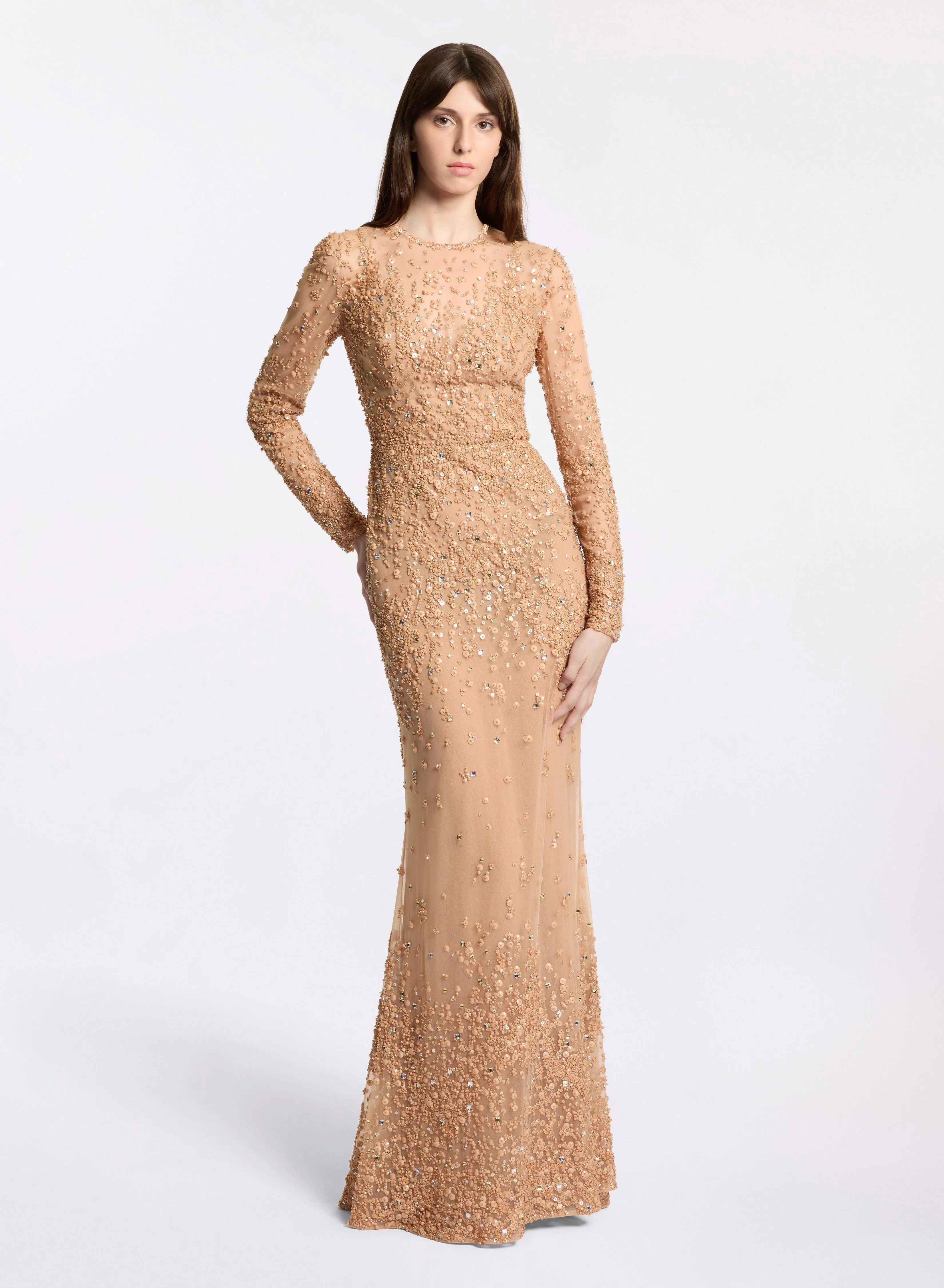 Bead Embroidered Long Dress sold by Elie Saab