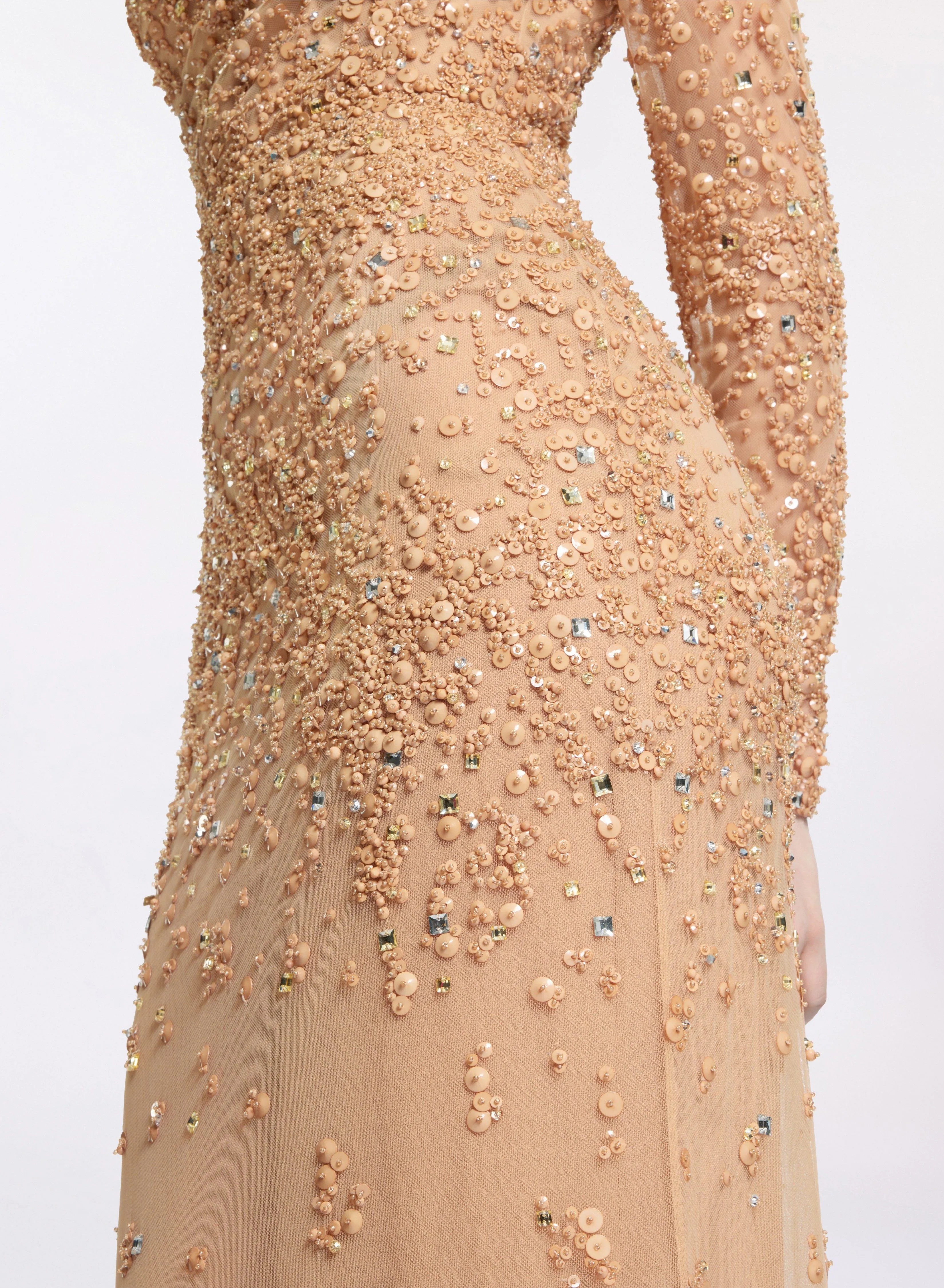 Bead Embroidered Long Dress sold by Elie Saab product image thumbnail 3