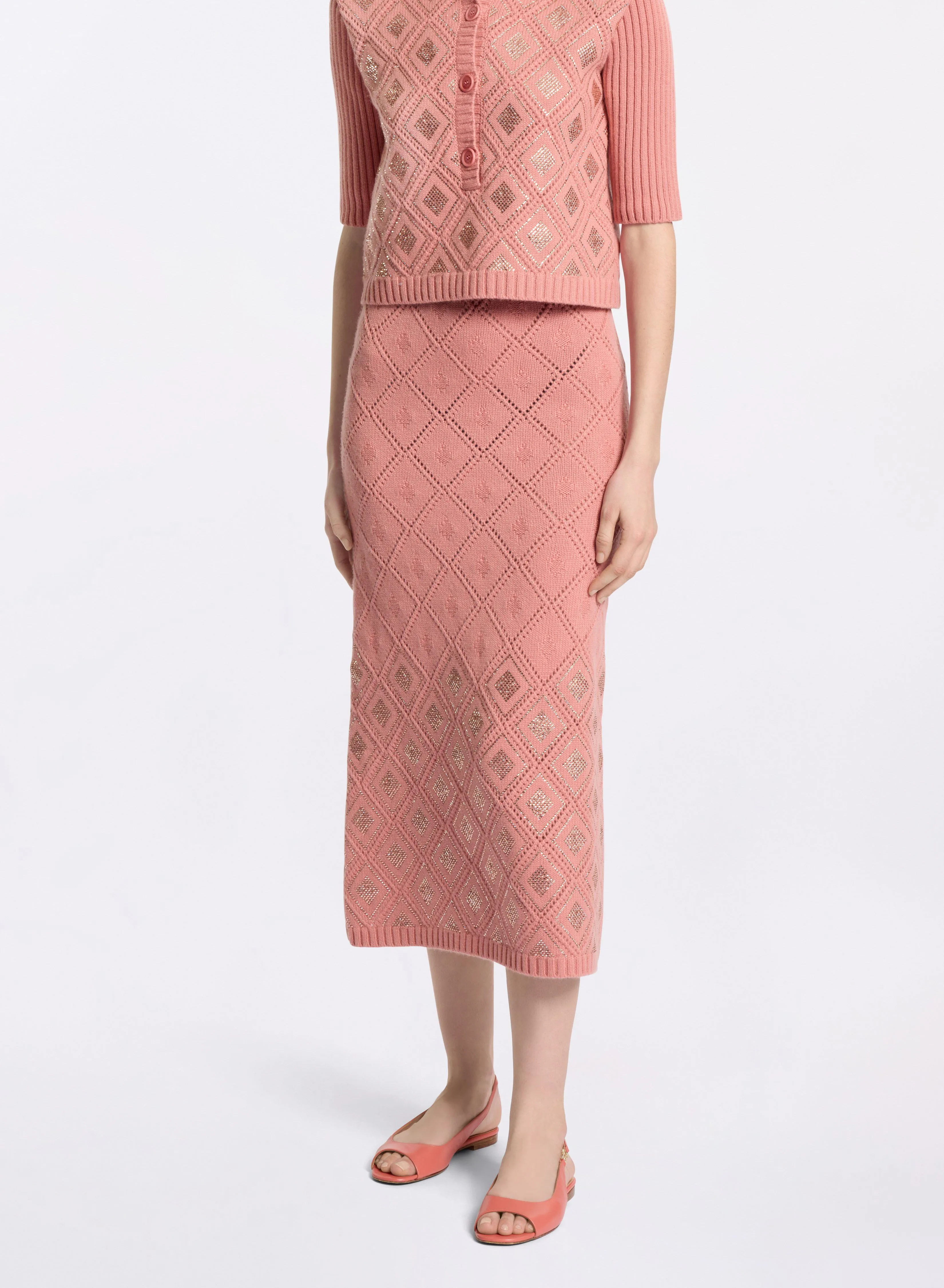 Embellished Knit Midi Skirt sold by Elie Saab product image thumbnail 4