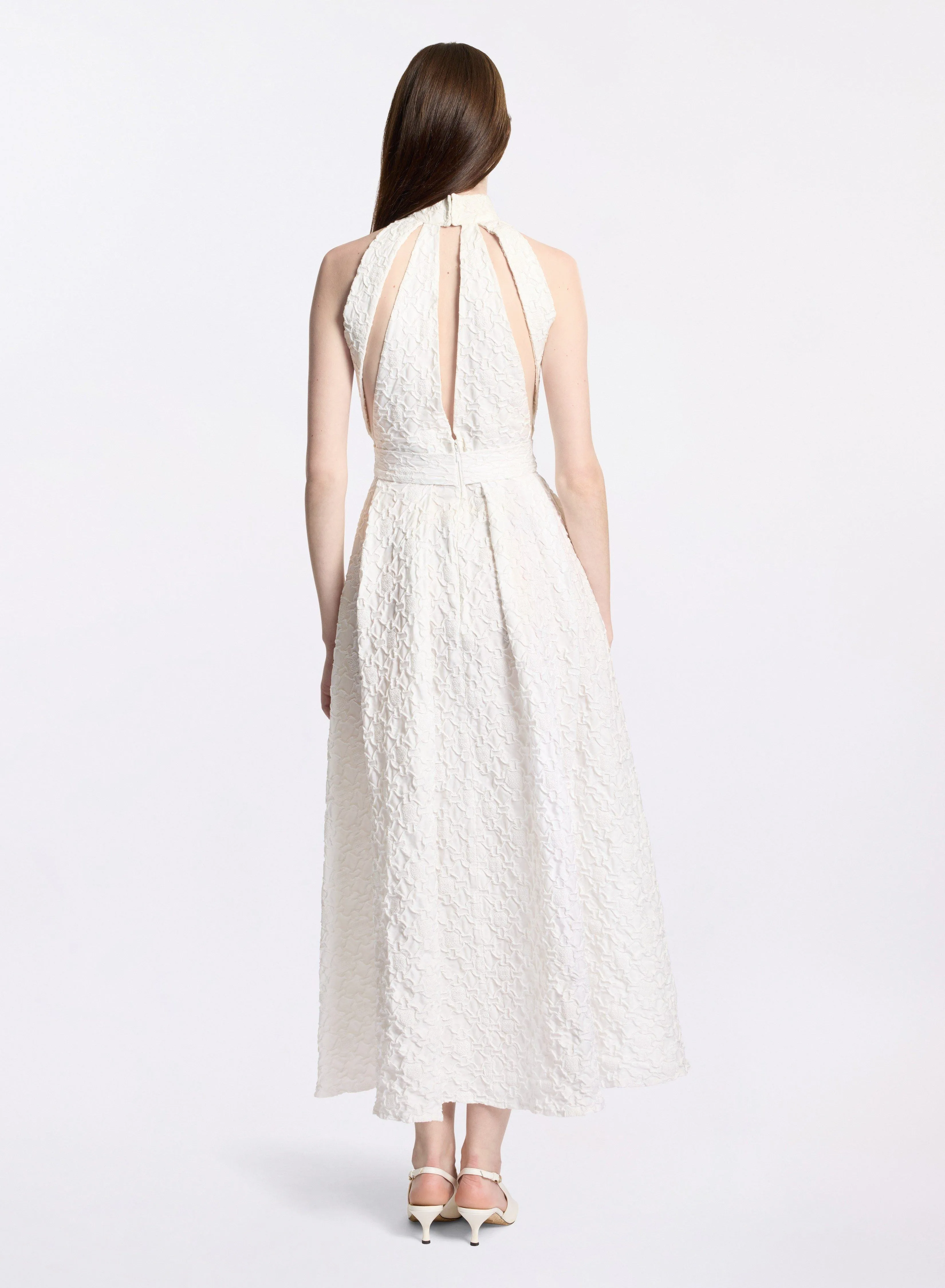 Cotton Embroidered Midi Dress sold by Elie Saab product image thumbnail 2