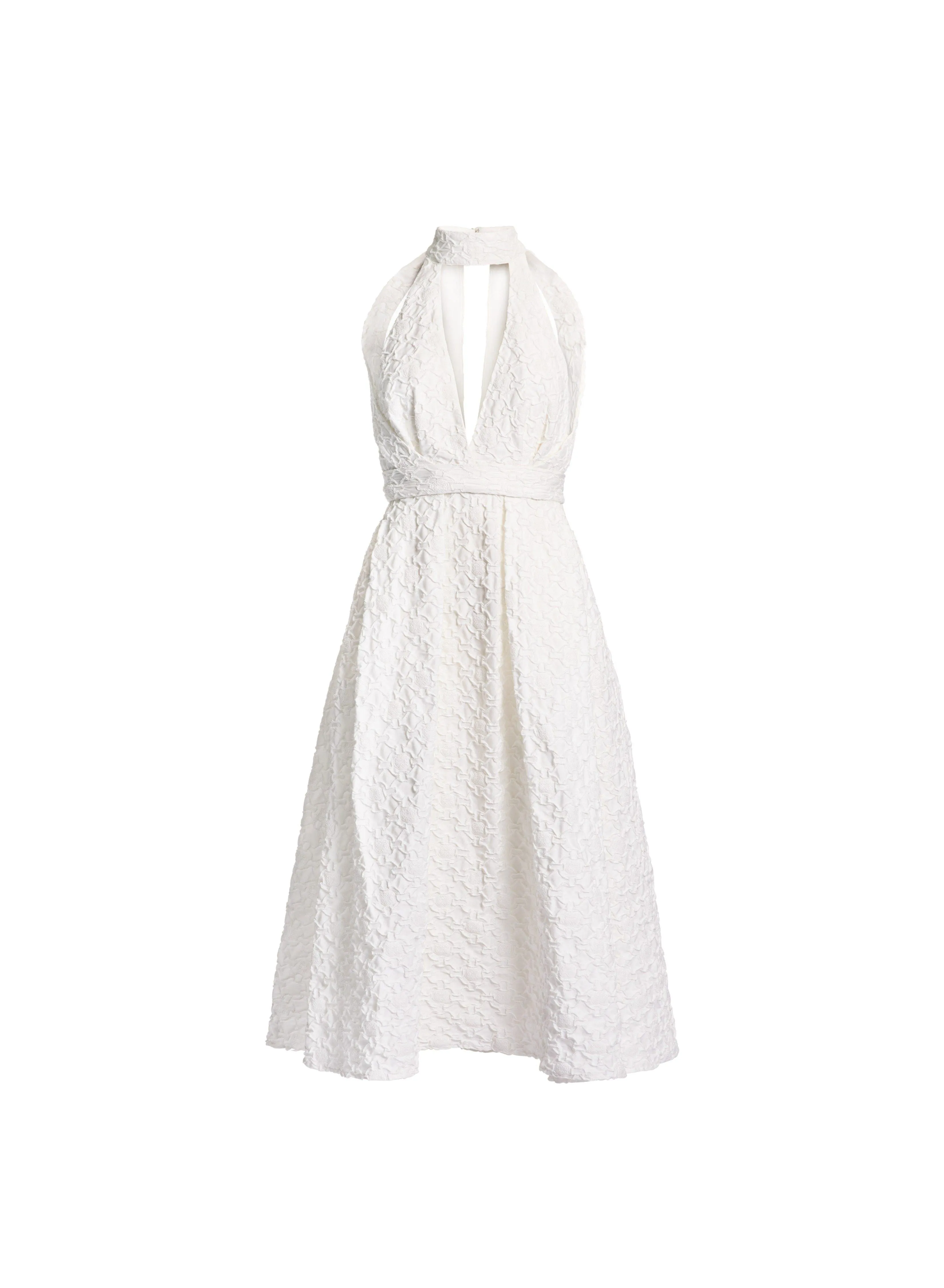 Cotton Embroidered Midi Dress sold by Elie Saab product image thumbnail 4