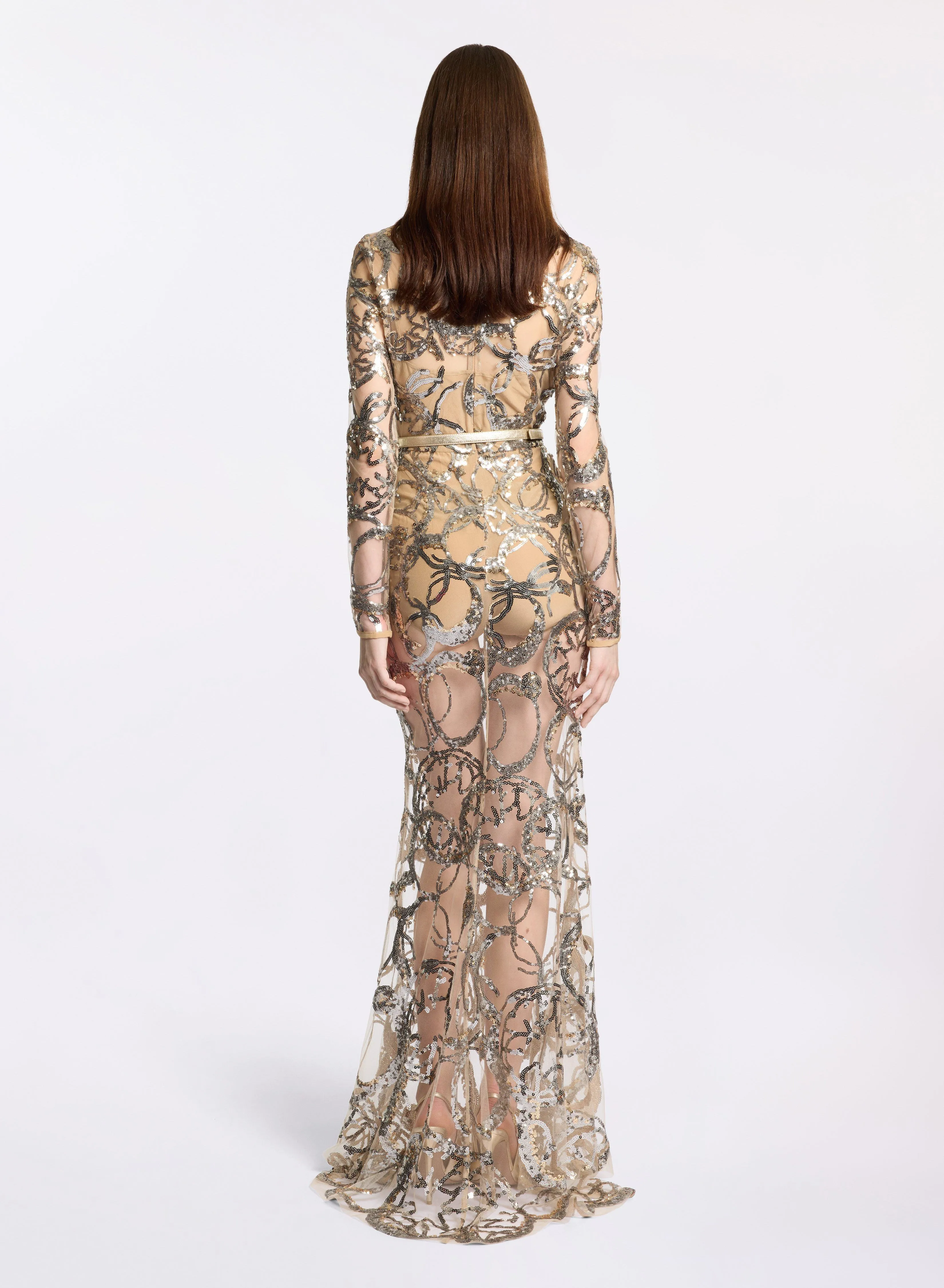 Embroidered Tulle Long Dress sold by Elie Saab product image thumbnail 2