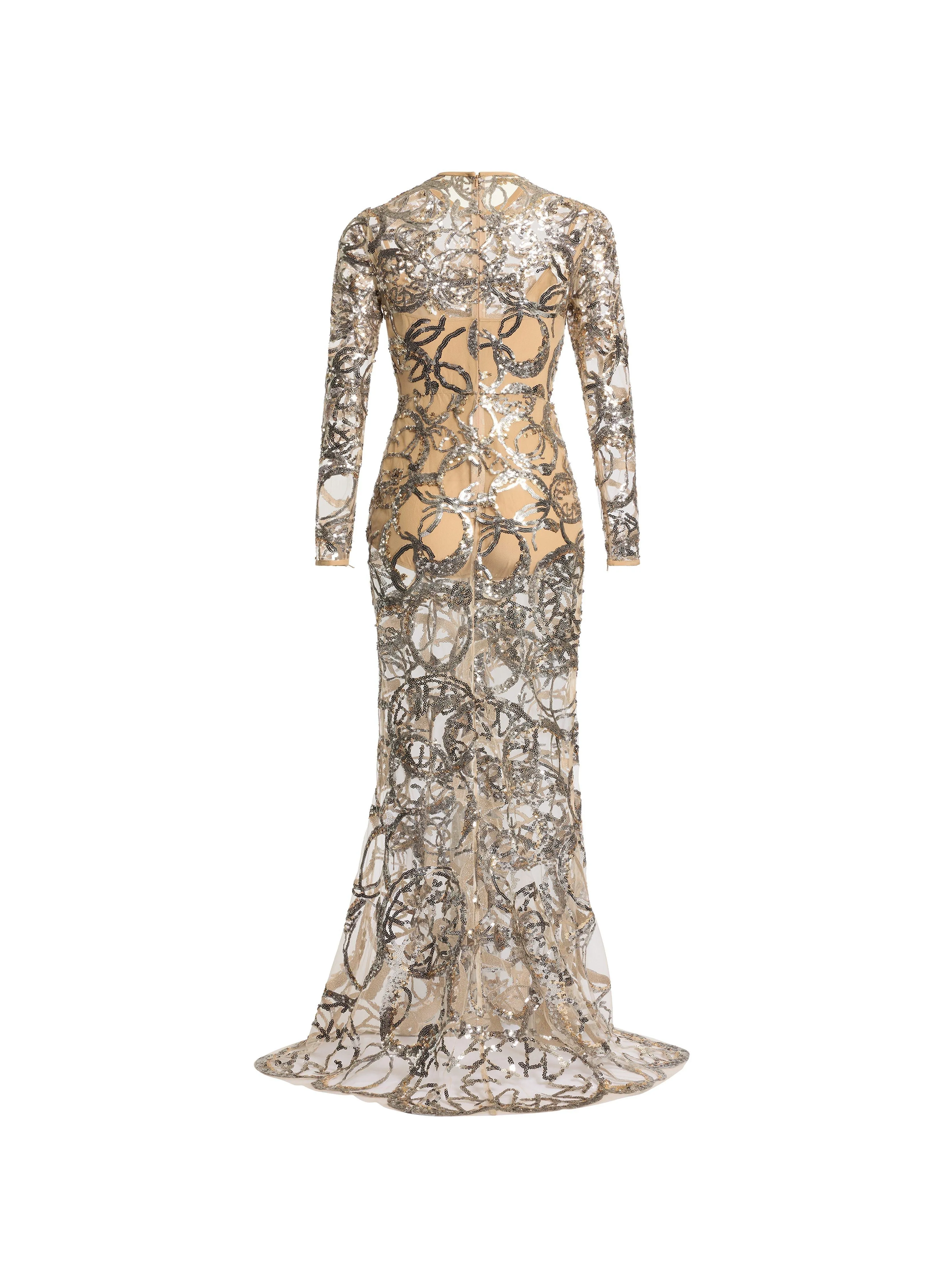 Embroidered Tulle Long Dress sold by Elie Saab product image thumbnail 5