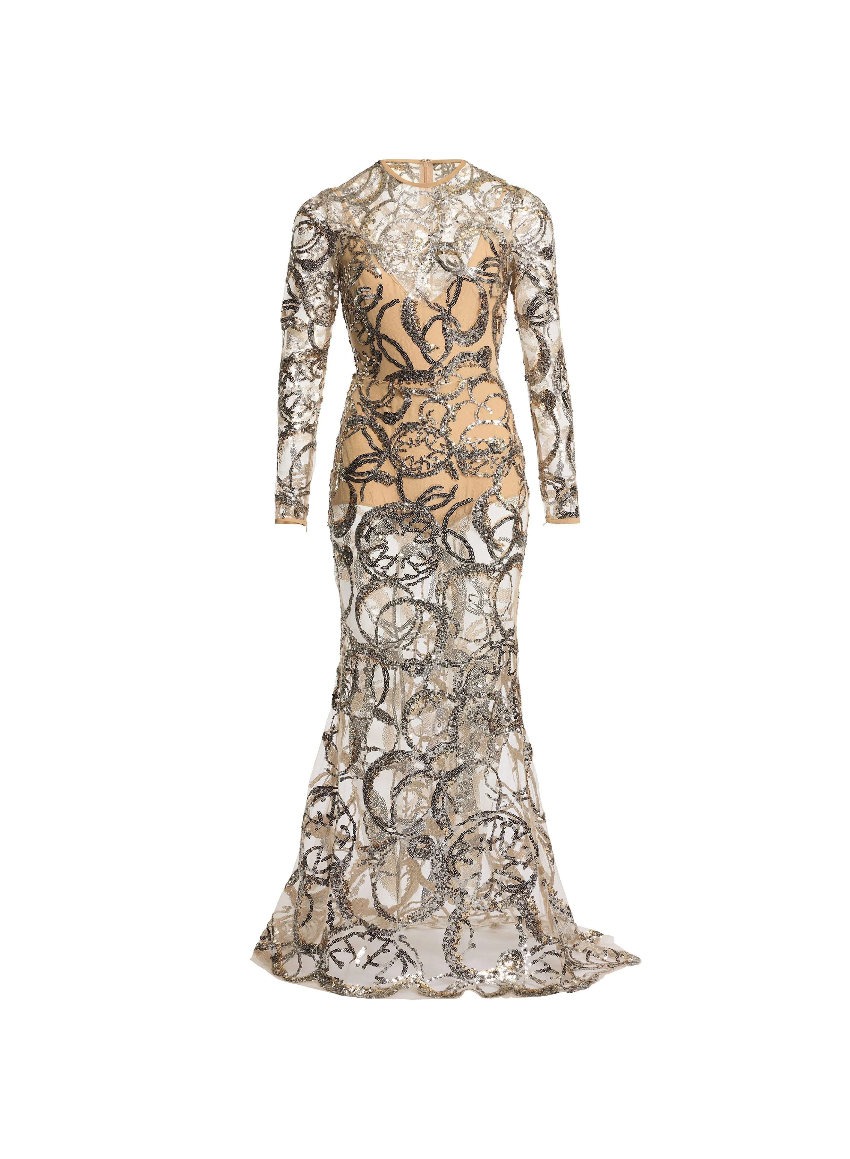 Embroidered Tulle Long Dress sold by Elie Saab product image thumbnail 4