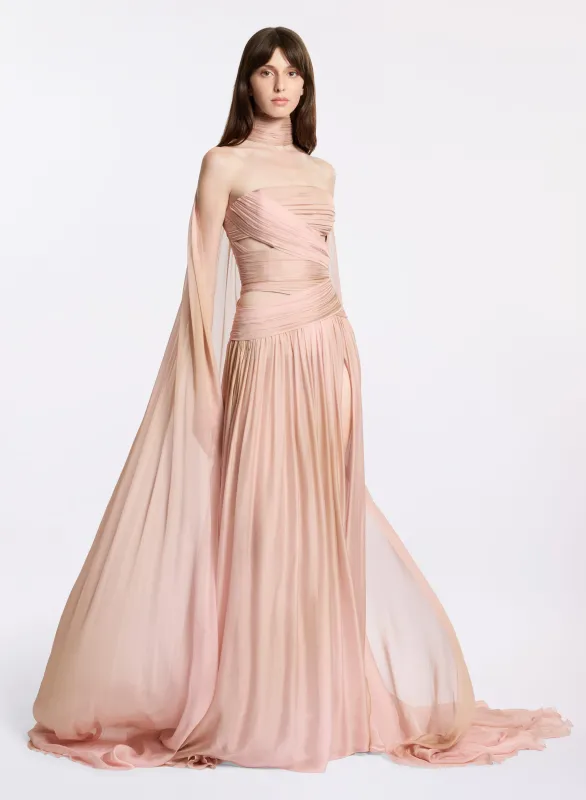 Printed Chiffon Long Dress made by Elie Saab