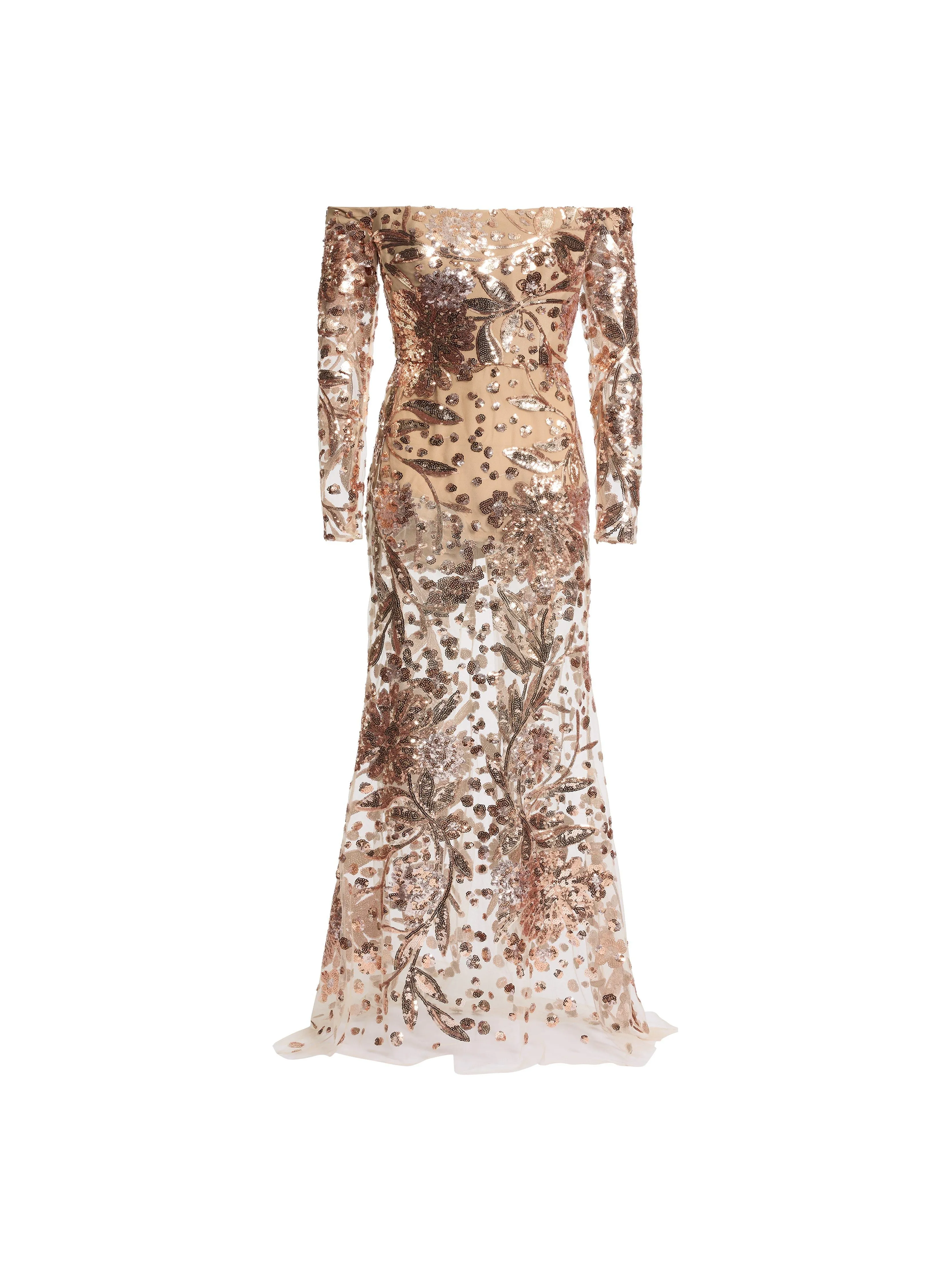 Embroidered Tulle Long Dress sold by Elie Saab product image thumbnail 4