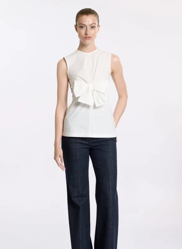 Poplin Top with Bow Detail sold by Elie Saab