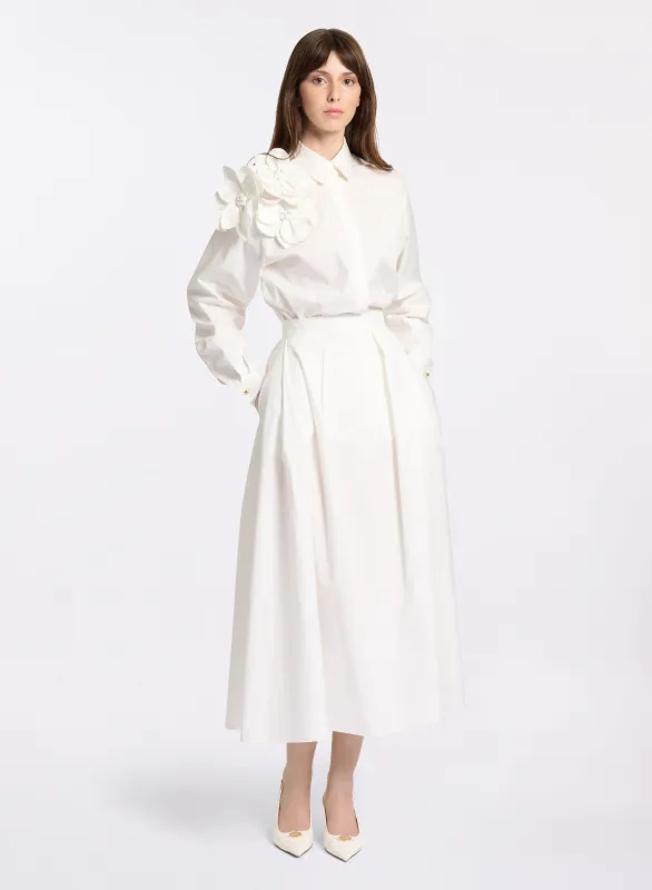 Poplin Midi Skirt sold by Elie Saab