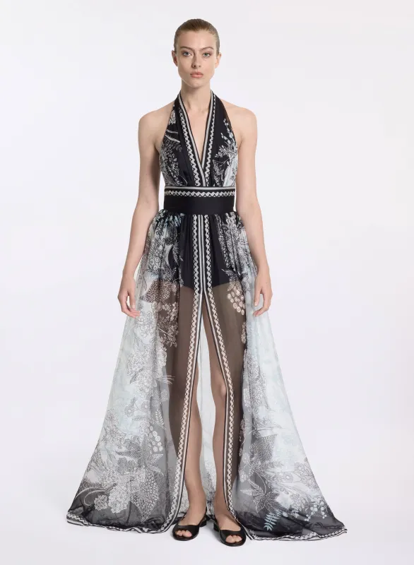 Printed Chiffon Long Dress sold by Elie Saab