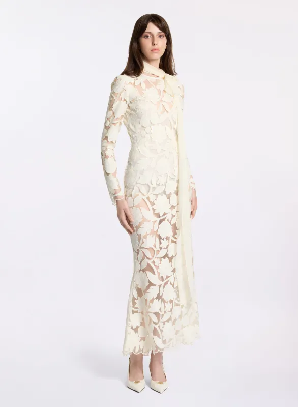 Tulle Embroidered Midi Dress sold by Elie Saab