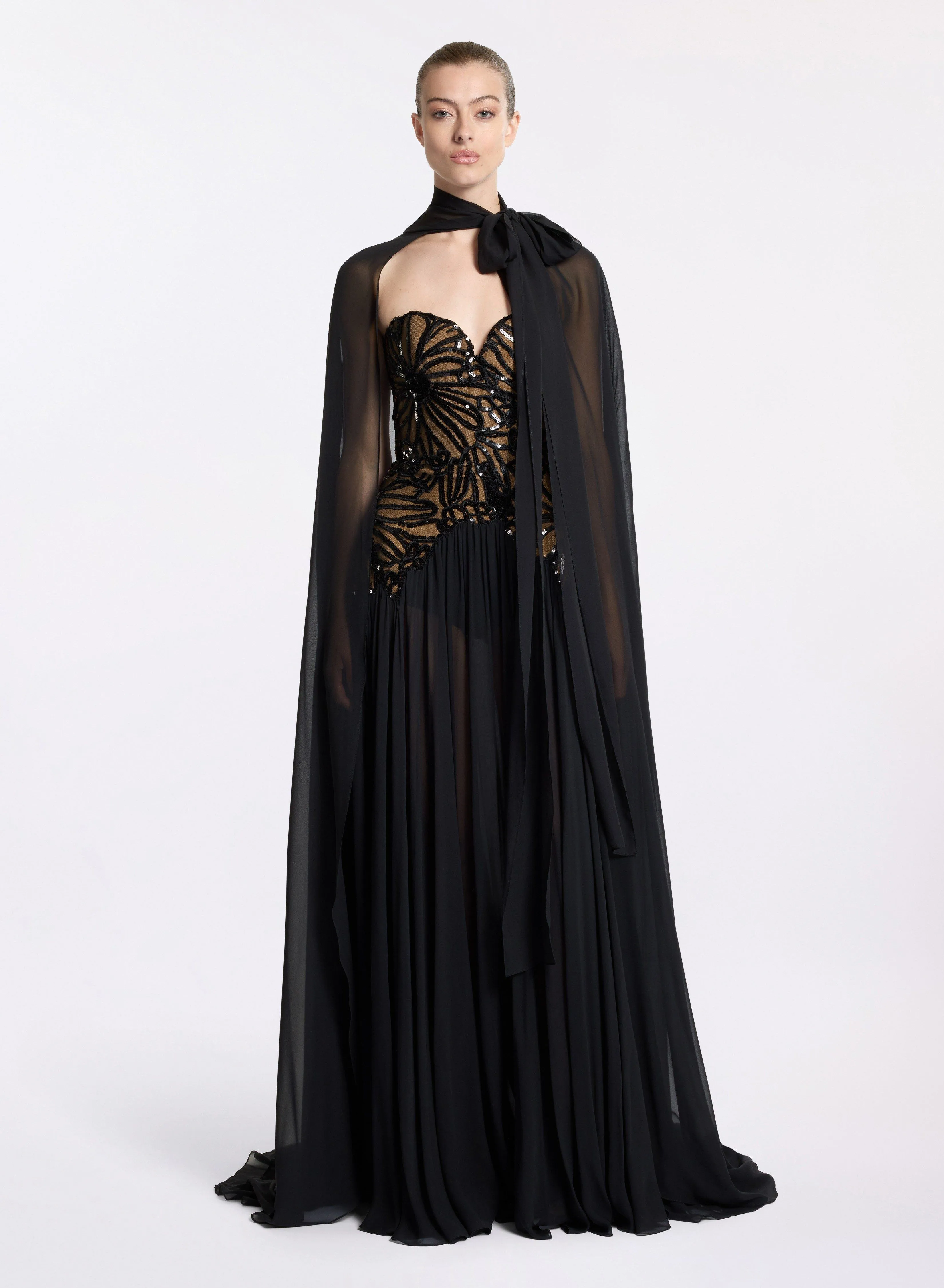 Sequin Embroidered Silk Dress sold by Elie Saab