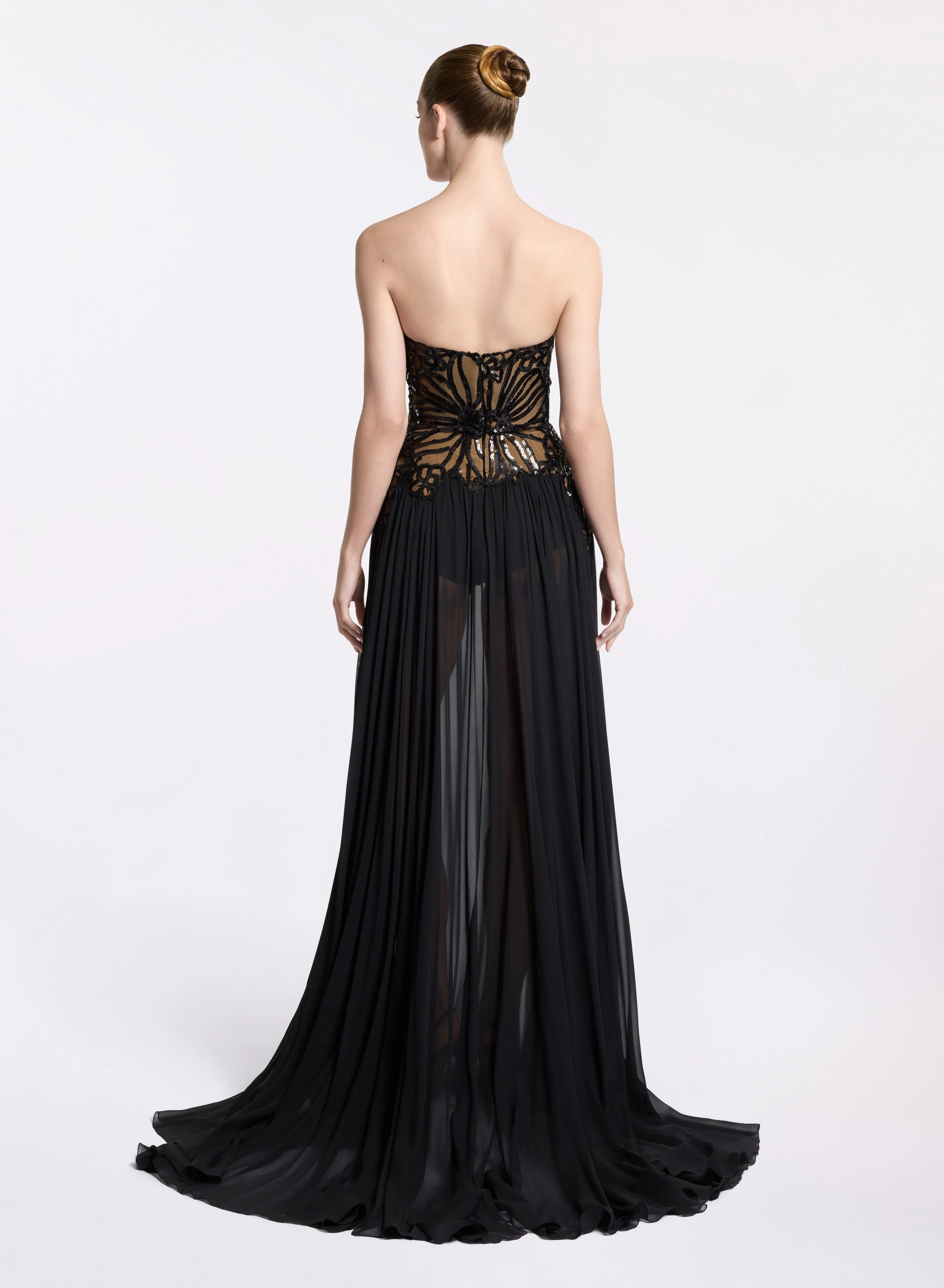Sequin Embroidered Silk Dress sold by Elie Saab product image thumbnail 2