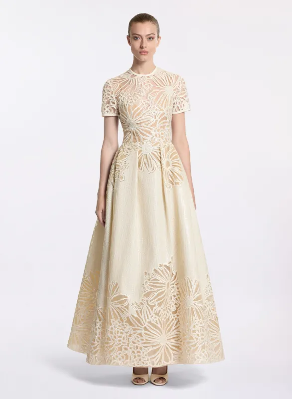 Sequin Embroidered Midi Dress sold by Elie Saab