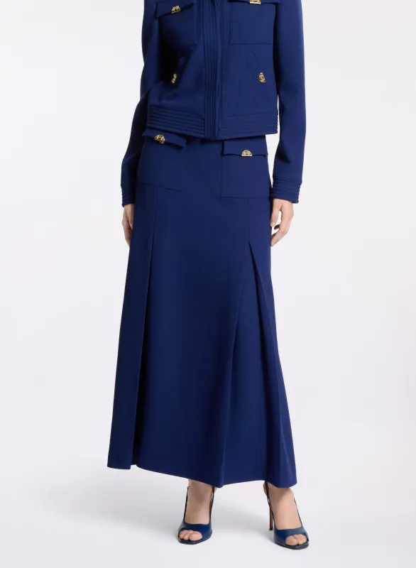 Wool Crepe Midi Skirt sold by Elie Saab