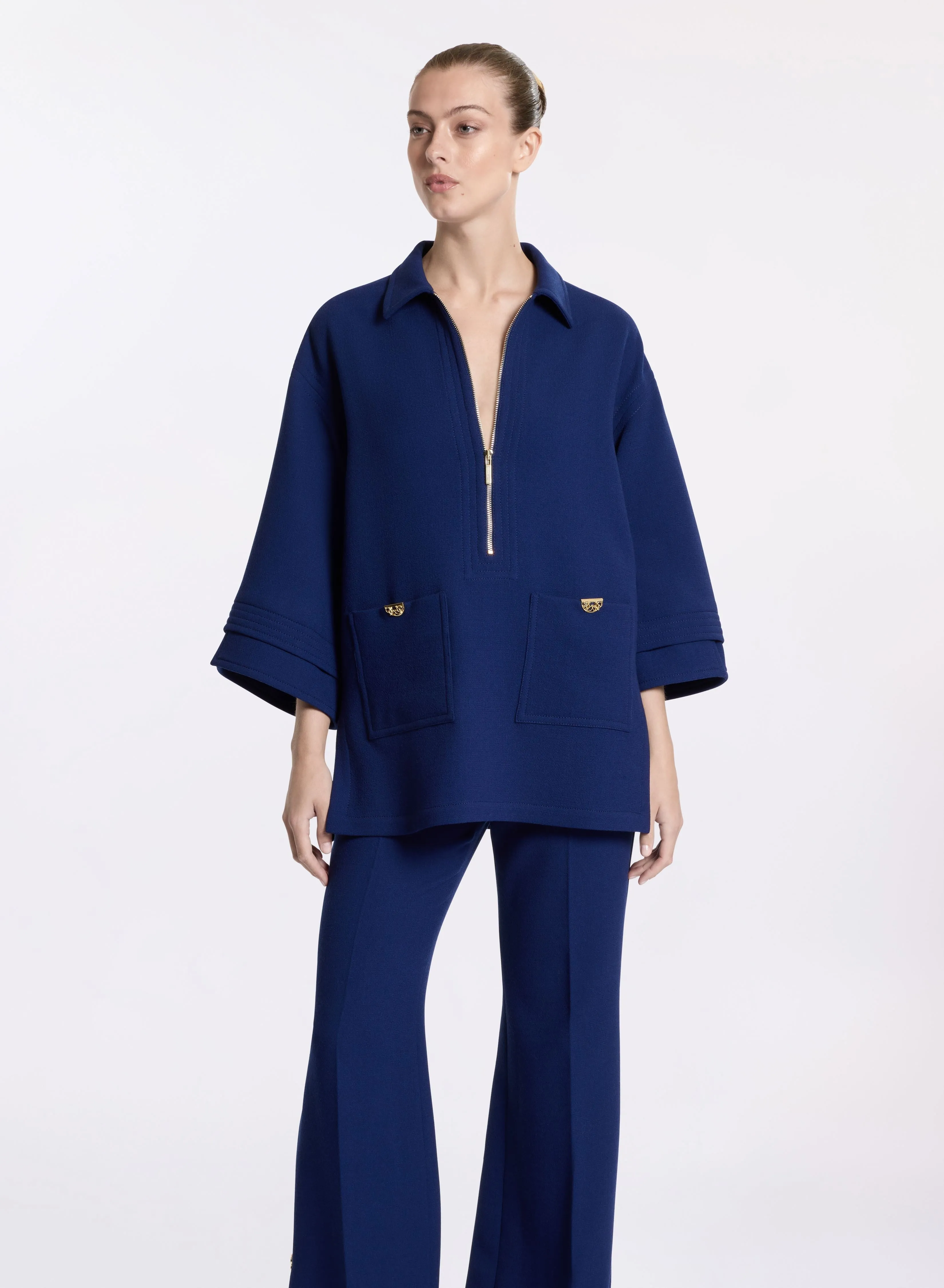 Oversized Wool Crepe Blouse sold by Elie Saab product image thumbnail 4