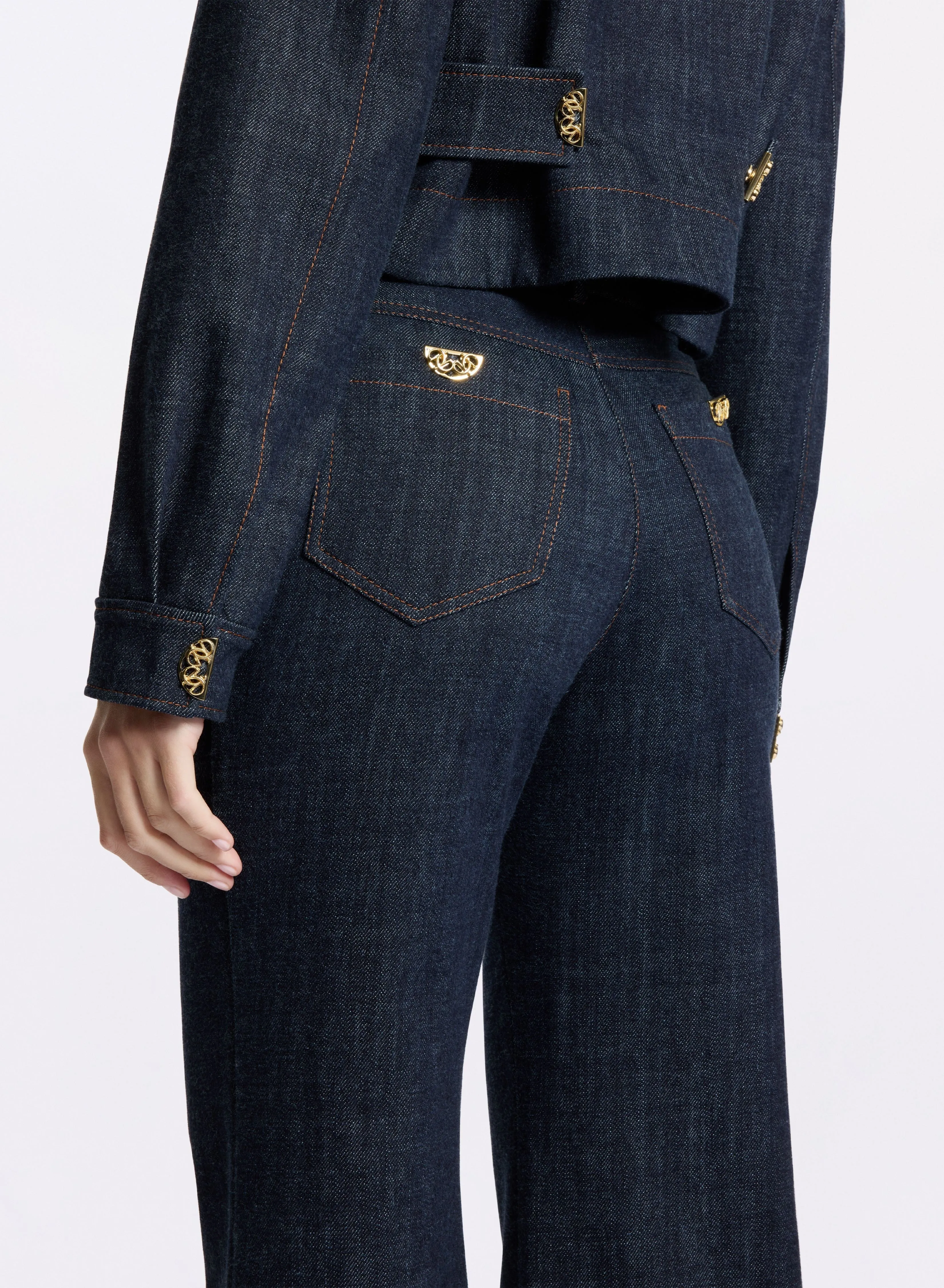 Flared Denim Pants sold by Elie Saab product image thumbnail 3