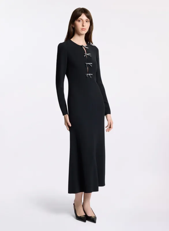Crystal Bow Midi Dress sold by Elie Saab