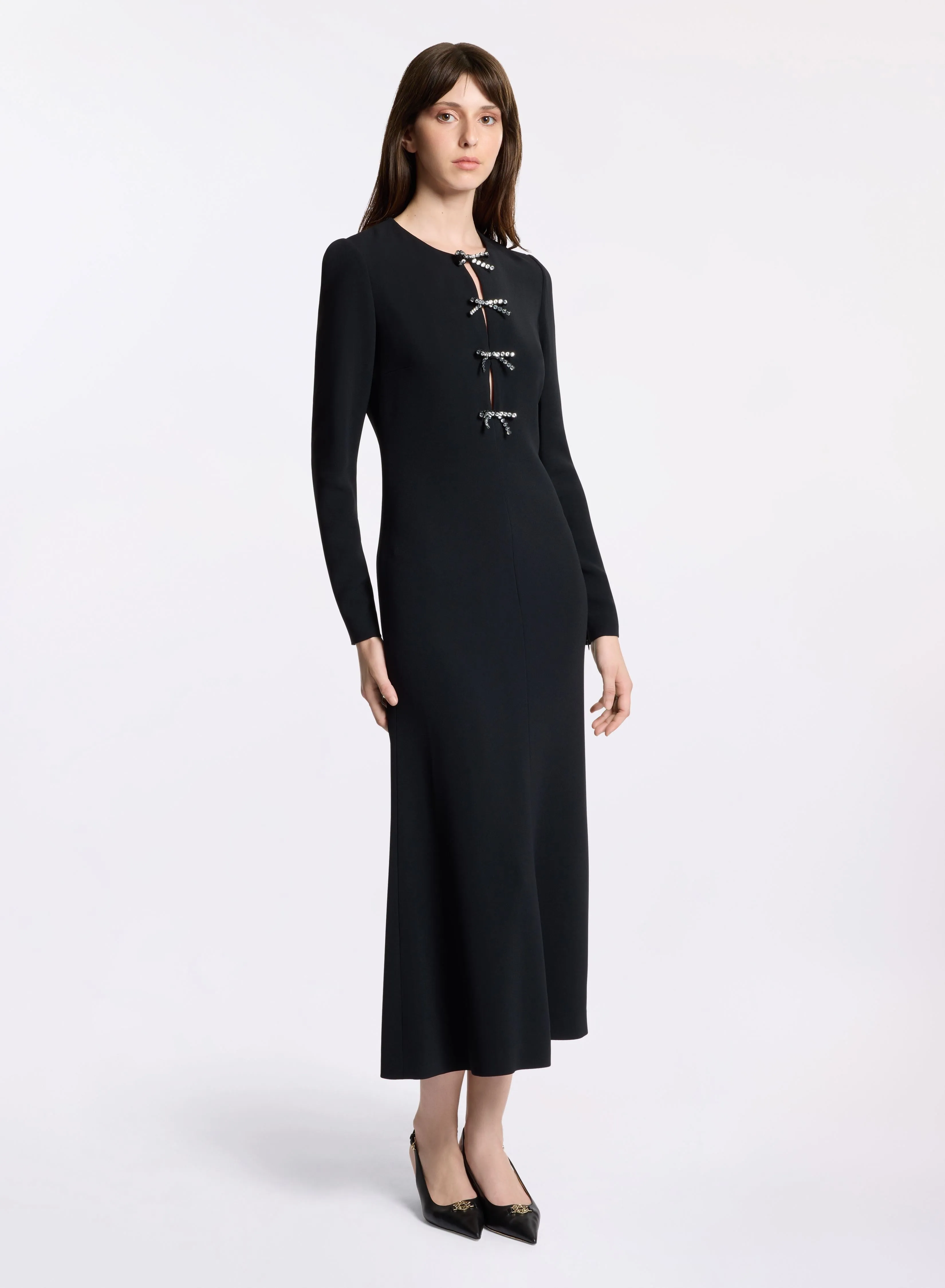 Crystal Bow Midi Dress sold by Elie Saab