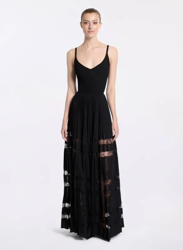 Knit Dress With Lace Inserts made by Elie Saab