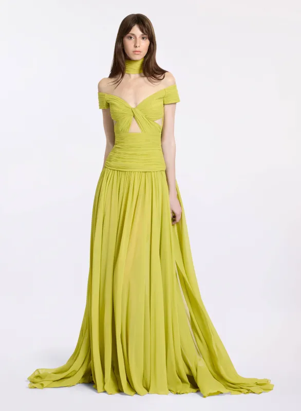 Mela Verde Silk Dress sold by Elie Saab