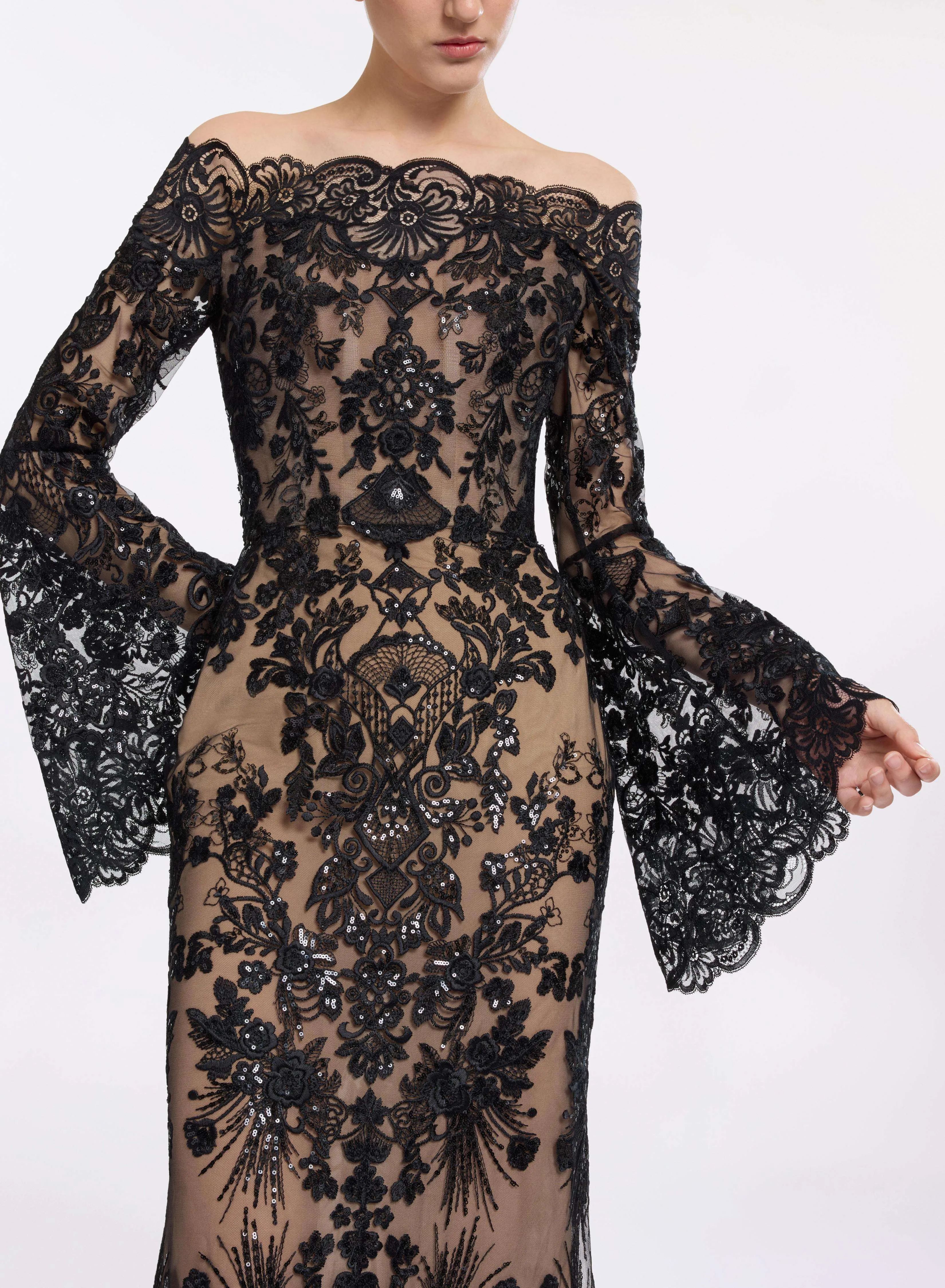 Embroidered Off-The-Shoulder Dress sold by Elie Saab product image thumbnail 3