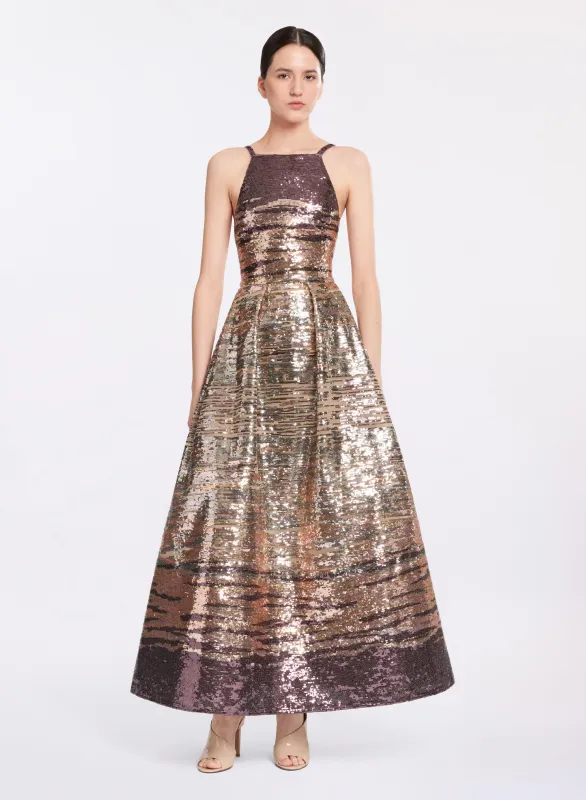 Sequin Embroidered Midi Dress sold by Elie Saab