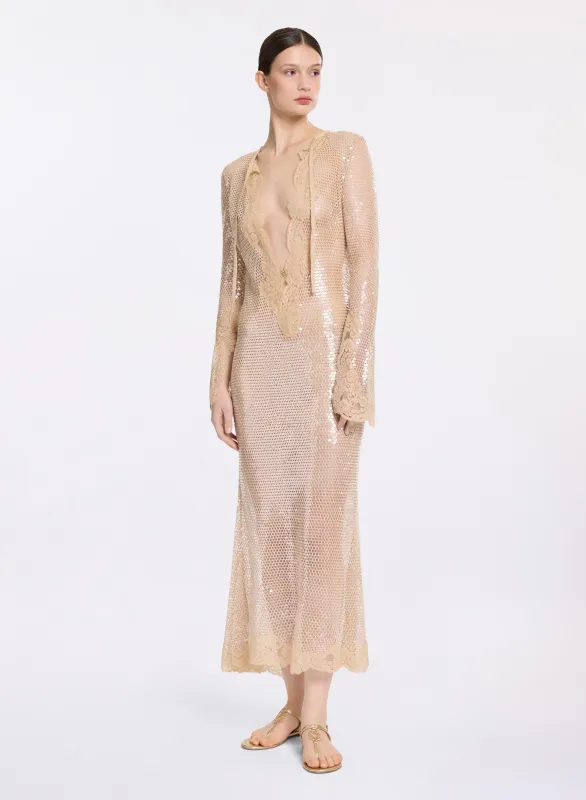 Sequined Mesh Midi Dress sold by Elie Saab