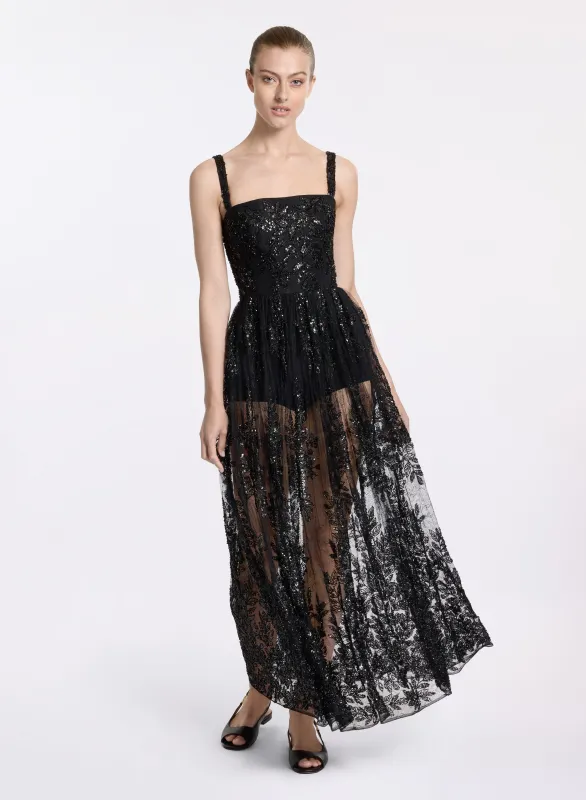 Embroidered Lace Midi Dress sold by Elie Saab
