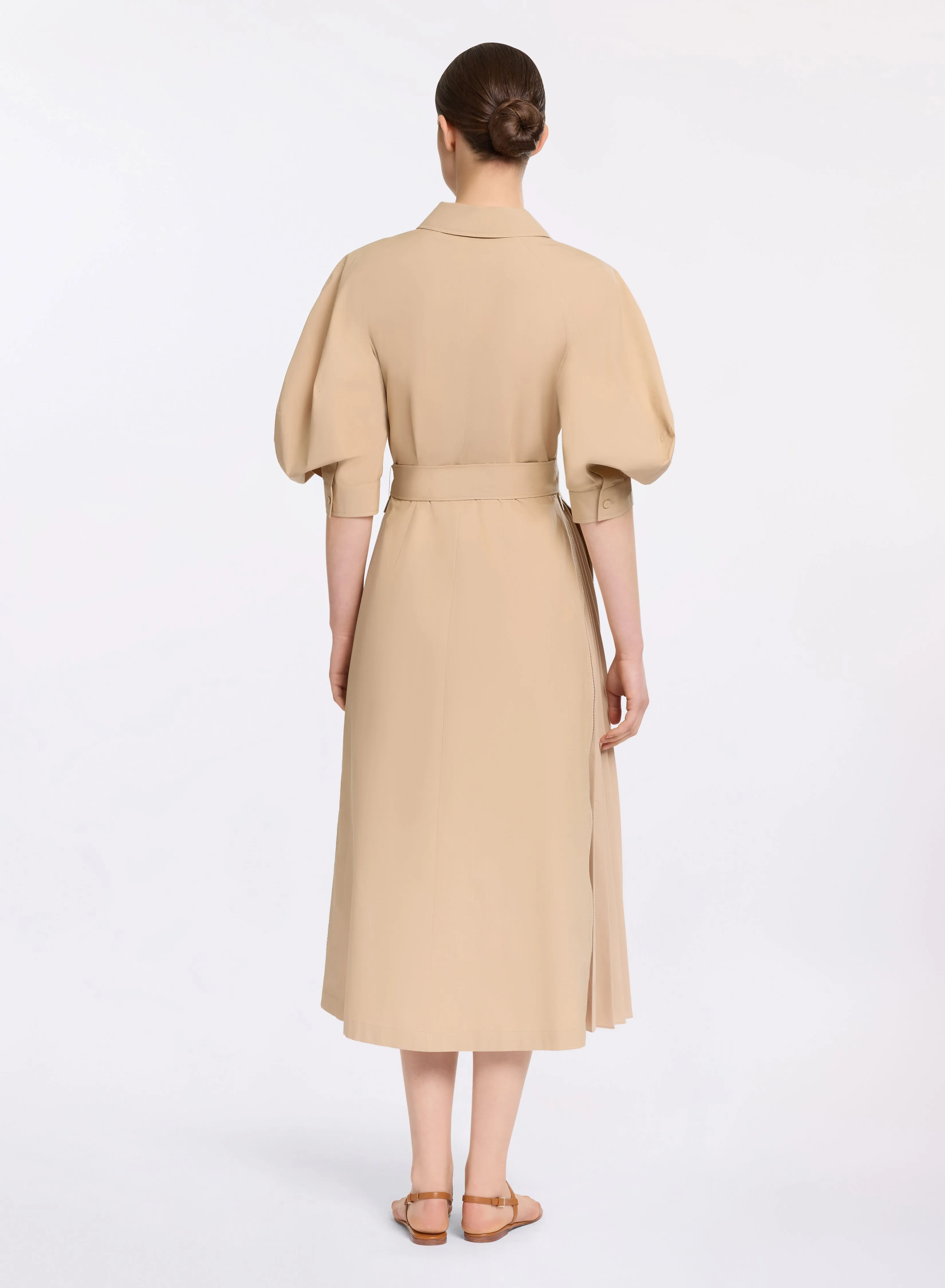 Pleated Cotton Midi Dress sold by Elie Saab product image thumbnail 2