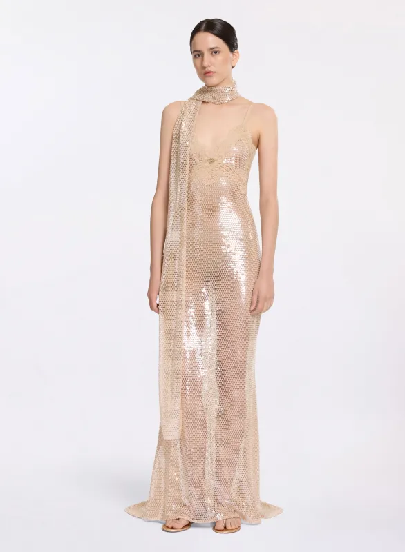 Sequined Mesh Dress made by Elie Saab