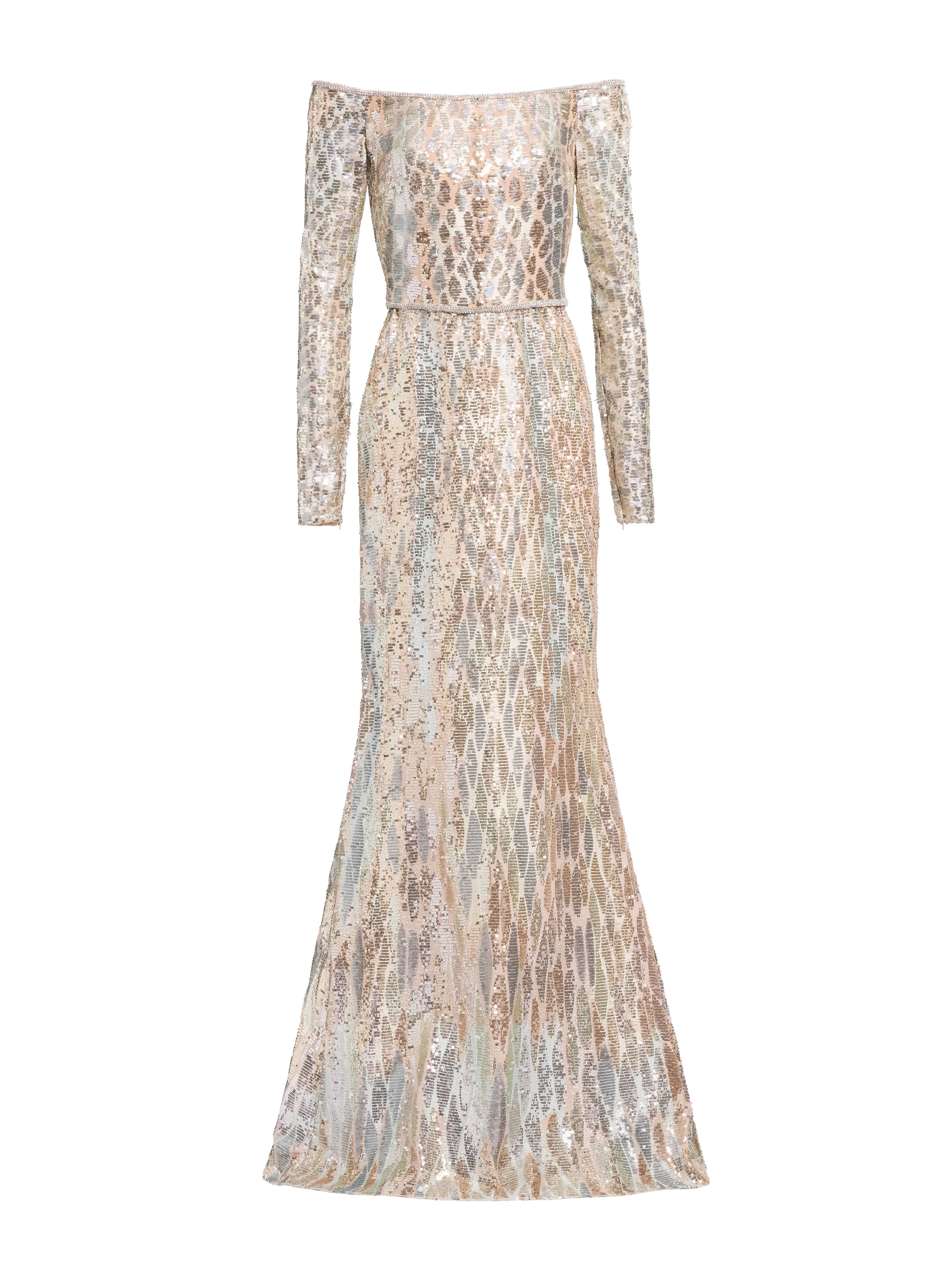 Sequin Embroidered Off-The-Shoulder Gown sold by Elie Saab product image thumbnail 4