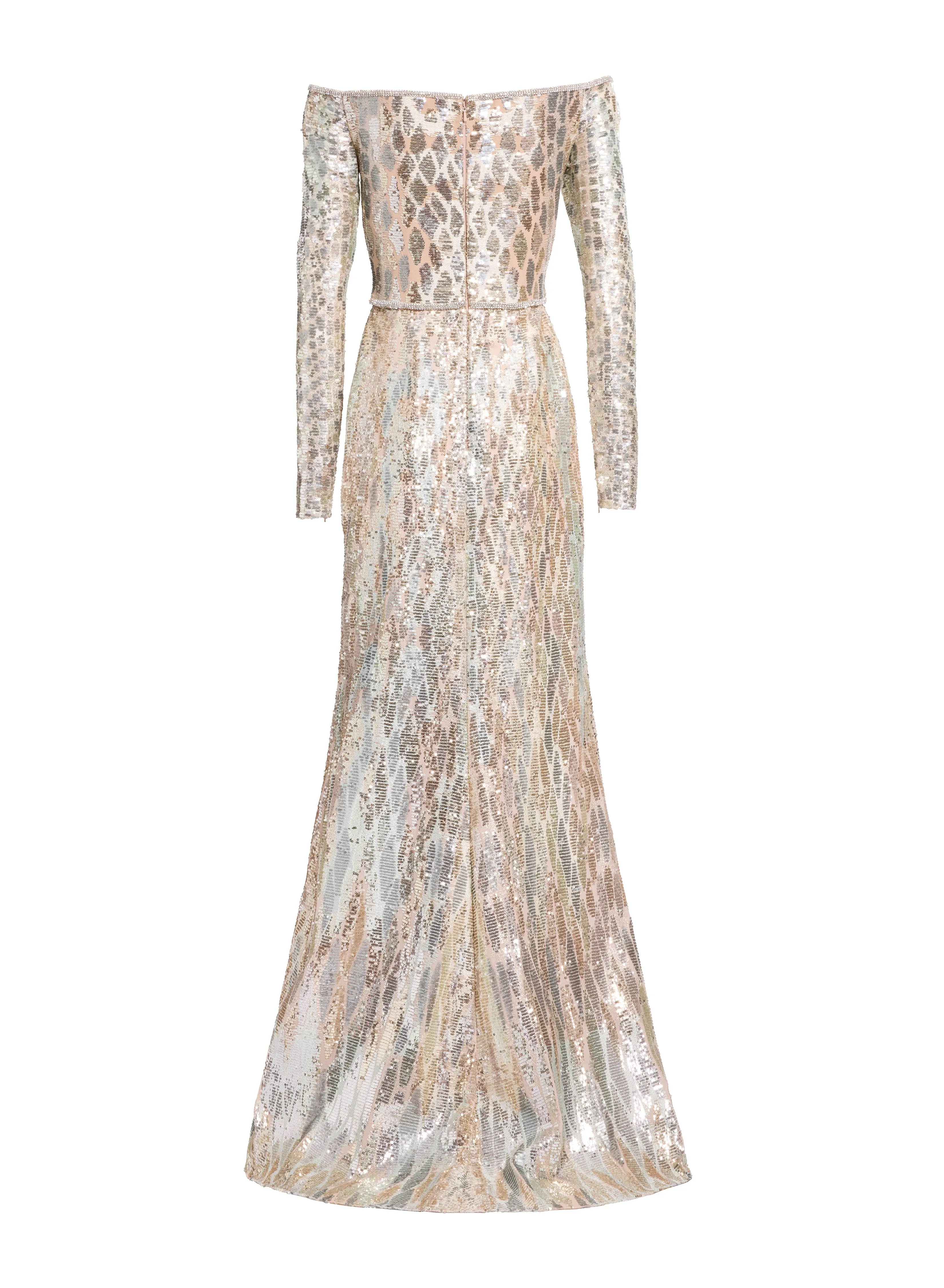 Sequin Embroidered Off-The-Shoulder Gown sold by Elie Saab product image thumbnail 5
