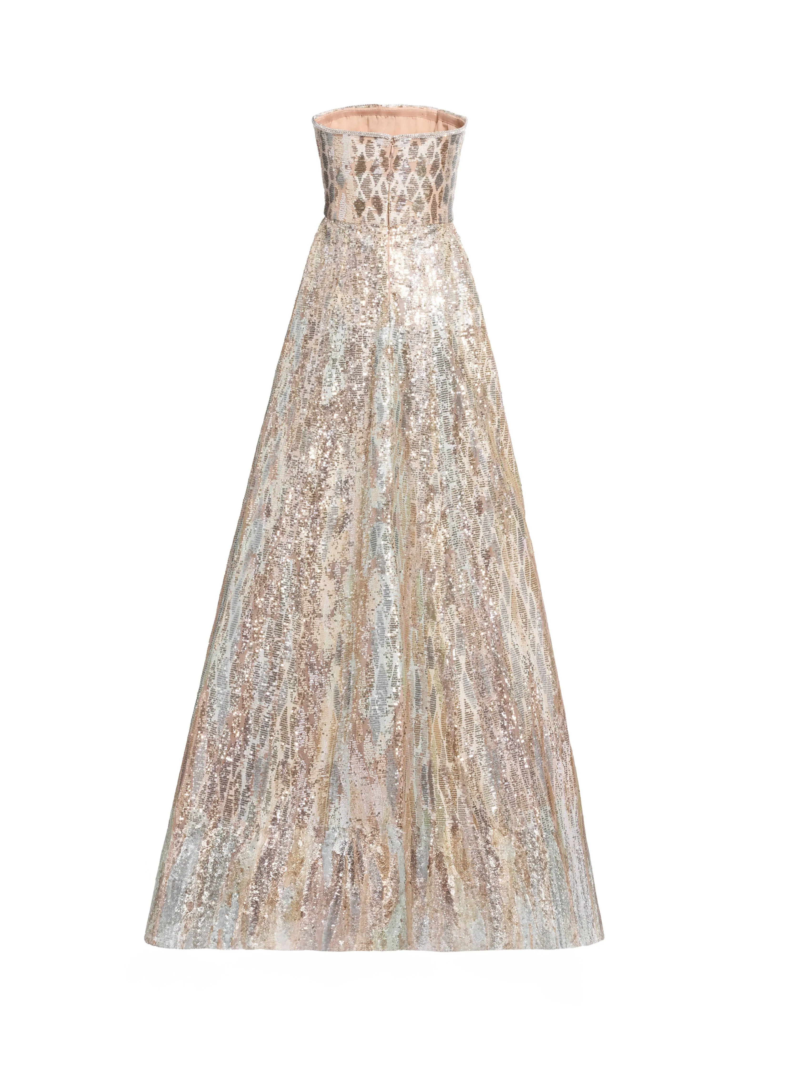 Sequin Embroidered Strapless Gown sold by Elie Saab product image thumbnail 5