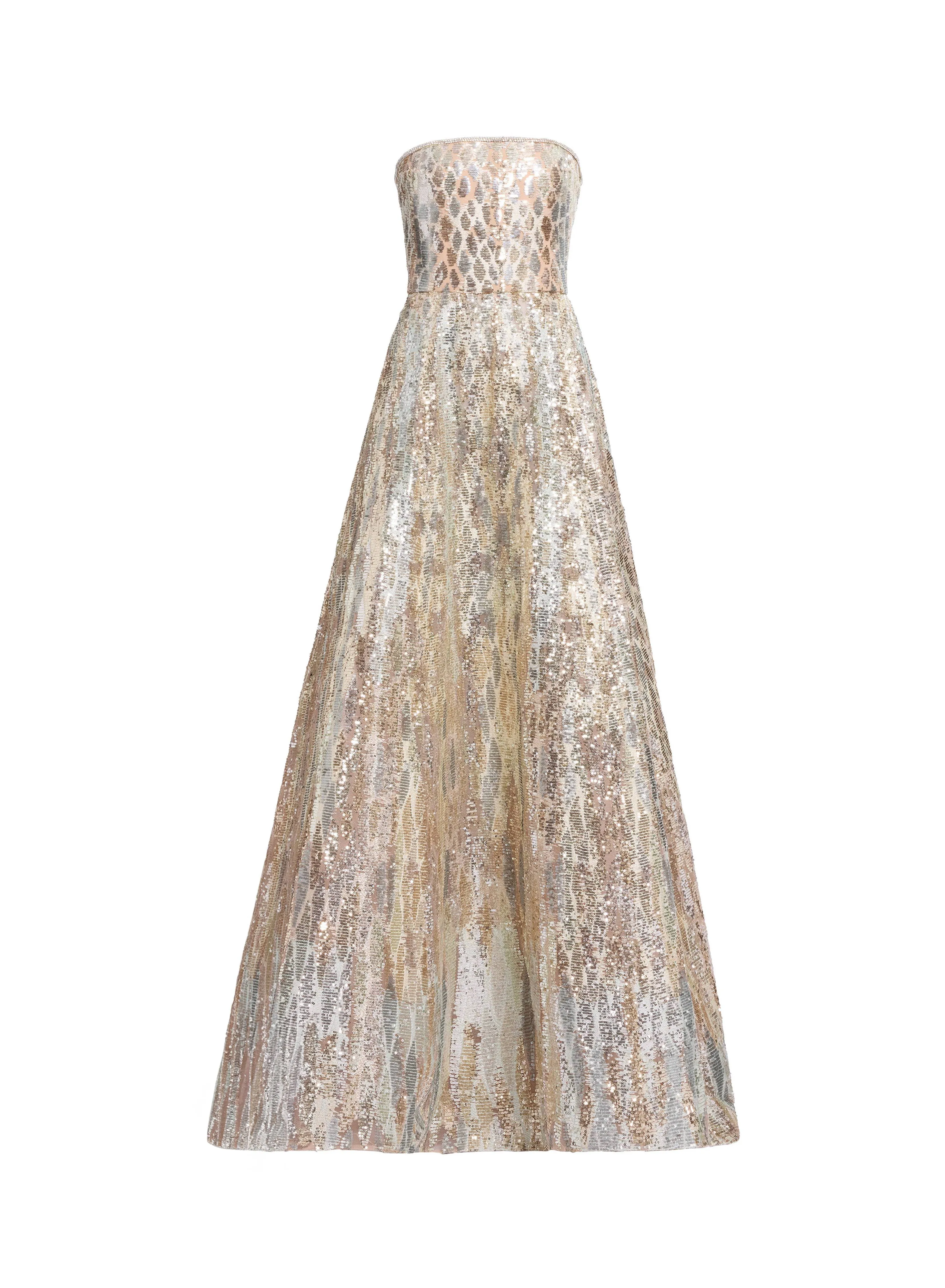 Sequin Embroidered Strapless Gown sold by Elie Saab product image thumbnail 4
