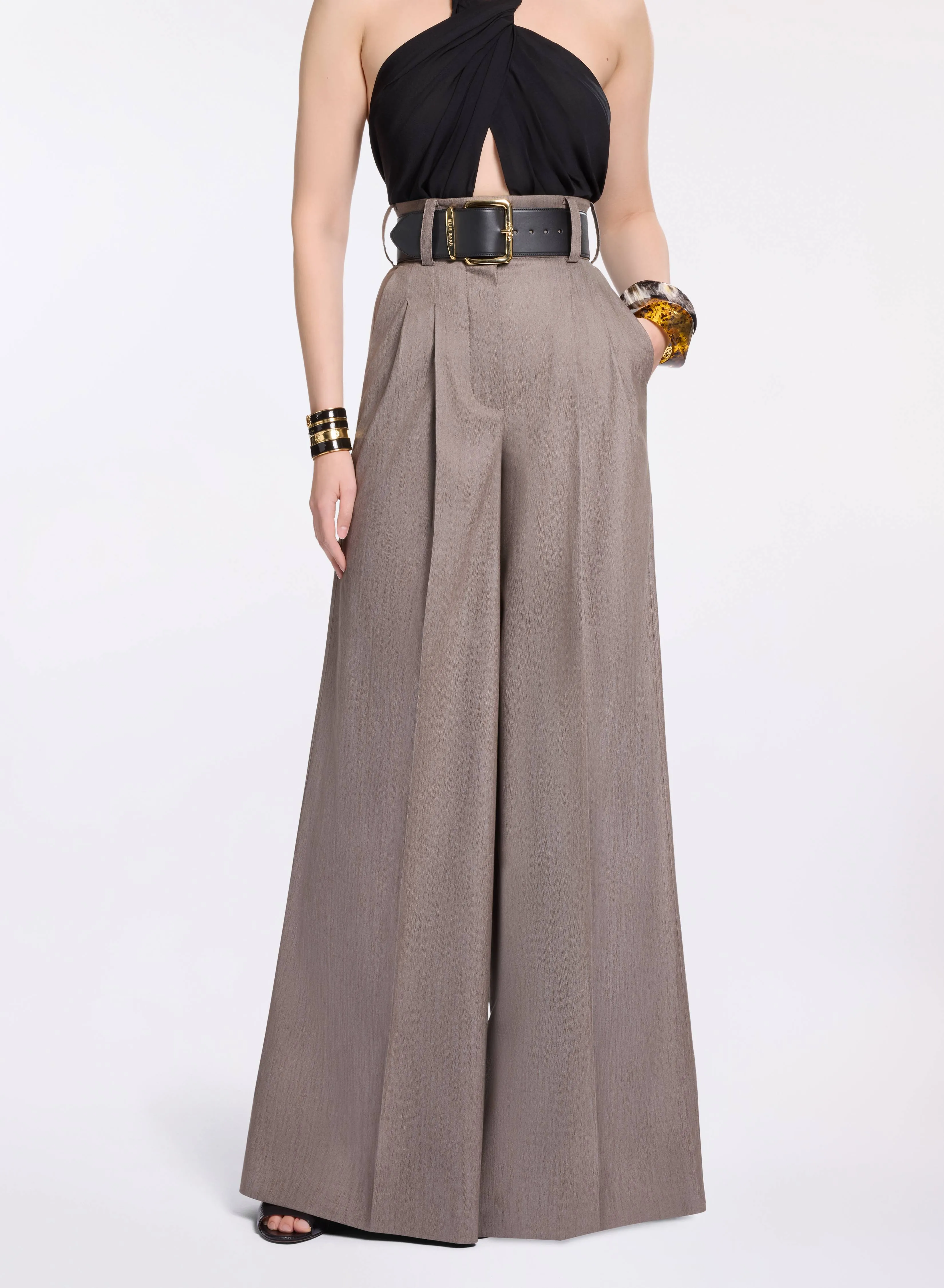 Cotton Twill Pants sold by Elie Saab