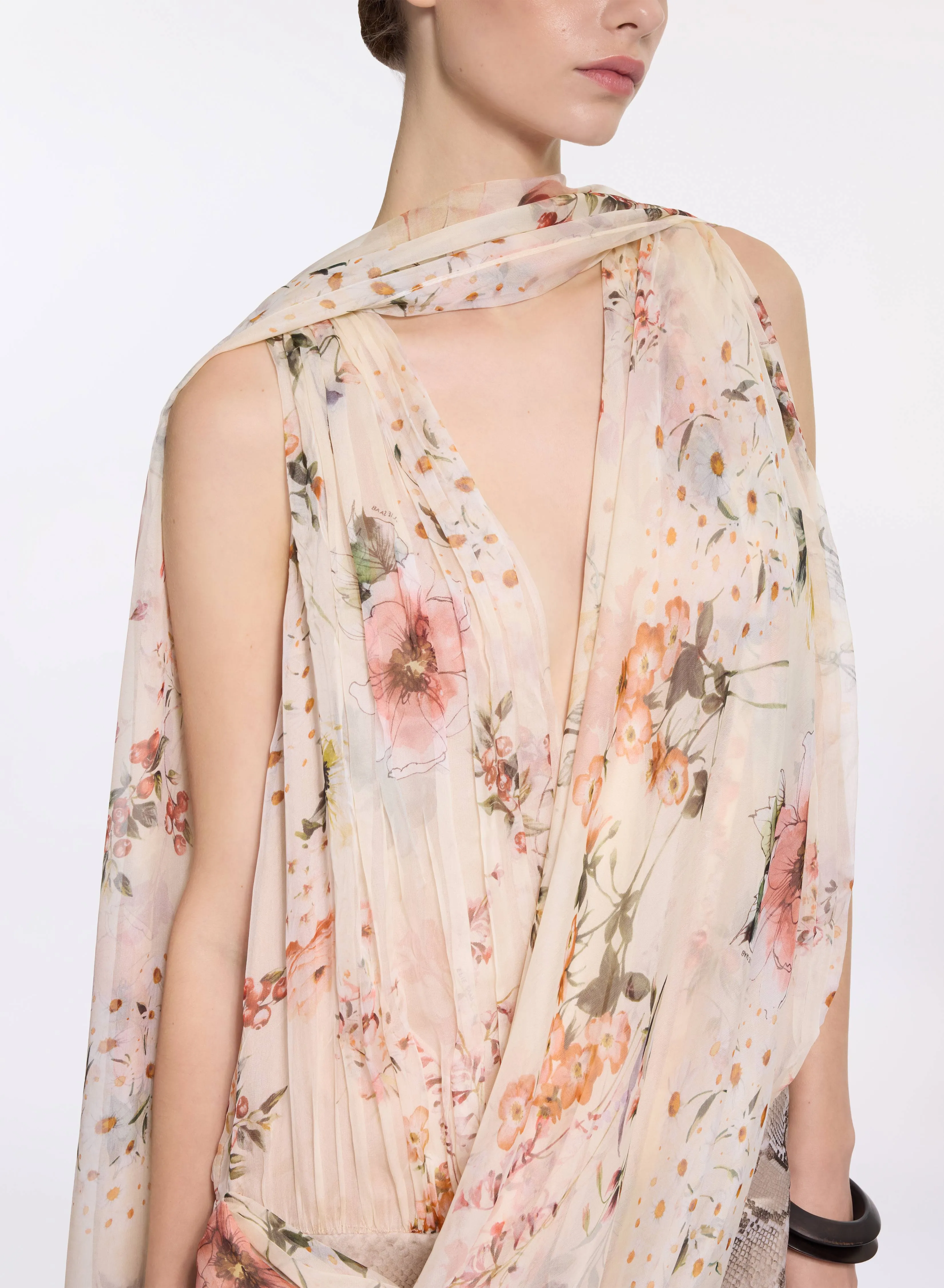 Floral Print Short Dress sold by Elie Saab product image thumbnail 3