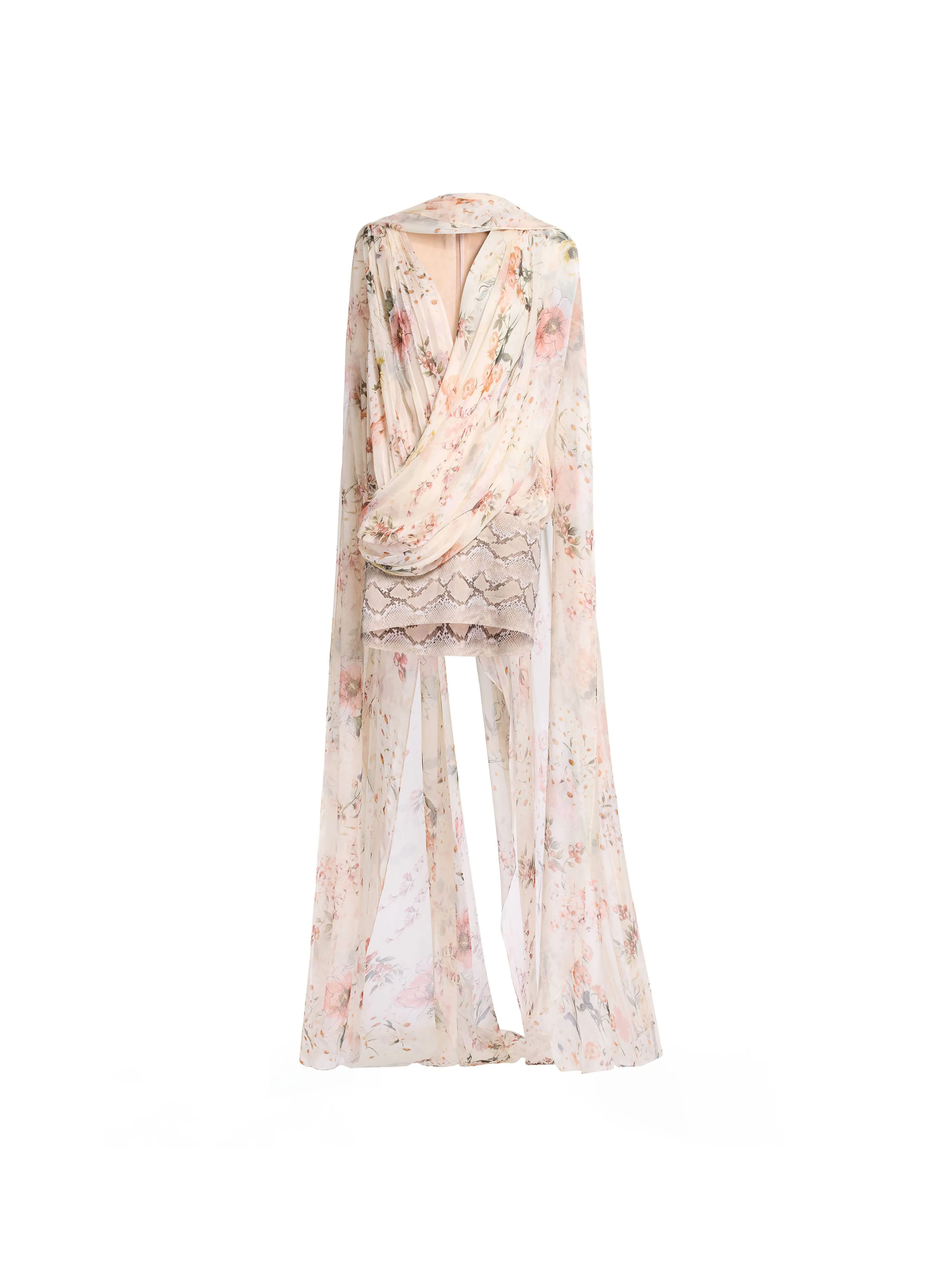 Floral Print Short Dress sold by Elie Saab product image thumbnail 4