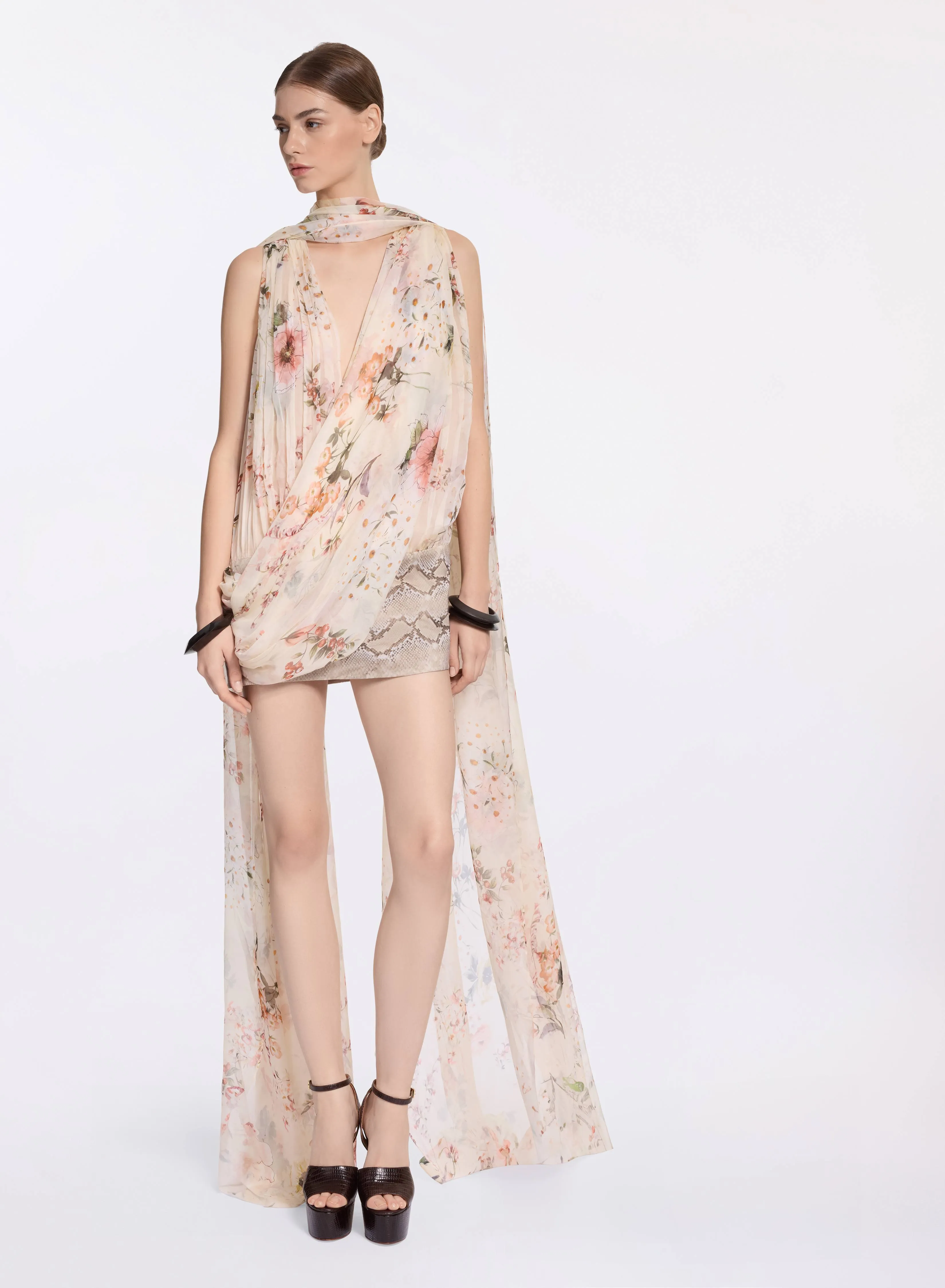 Floral Print Short Dress sold by Elie Saab