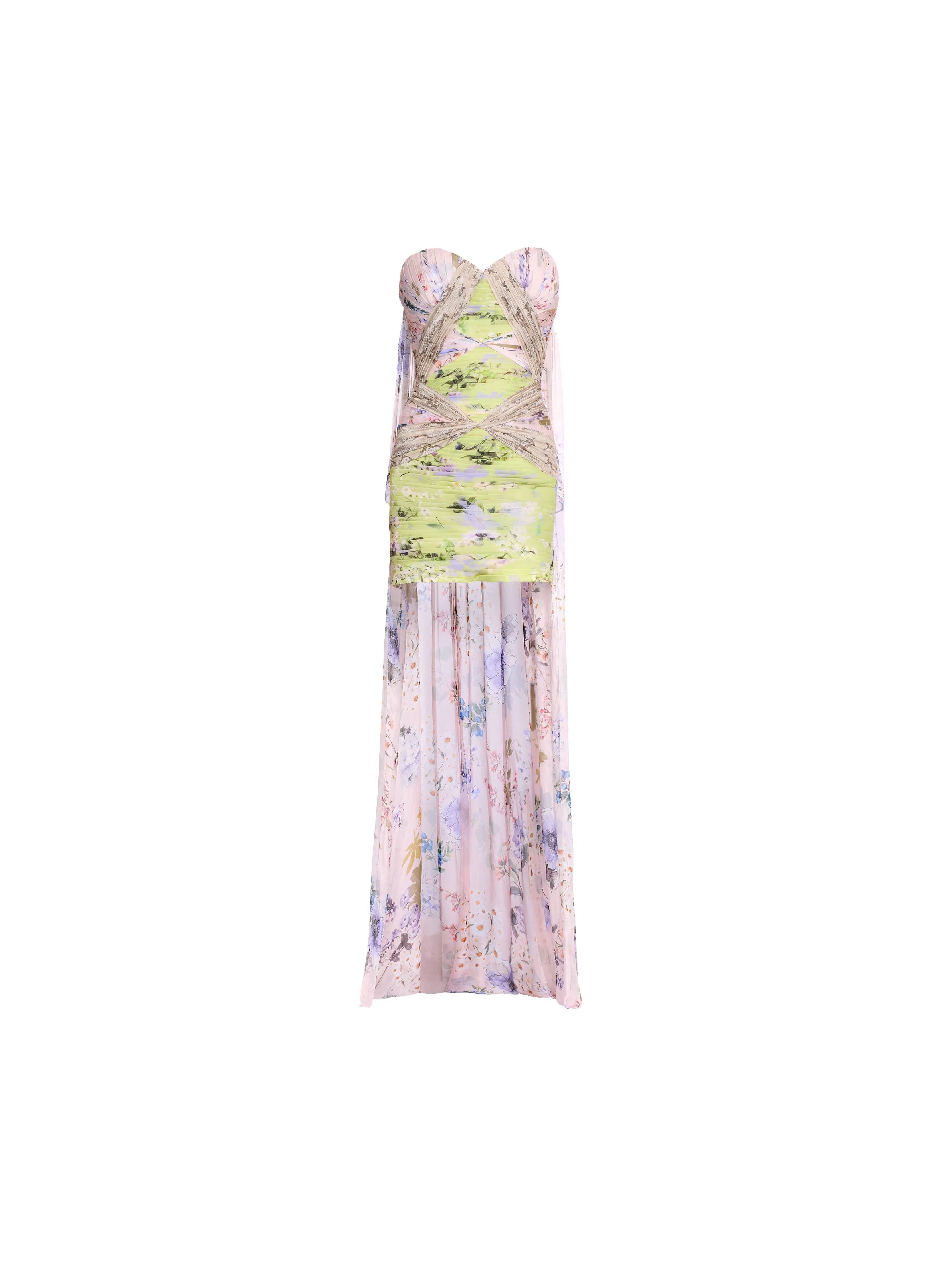 Garden Print Short Dress sold by Elie Saab product image thumbnail 4