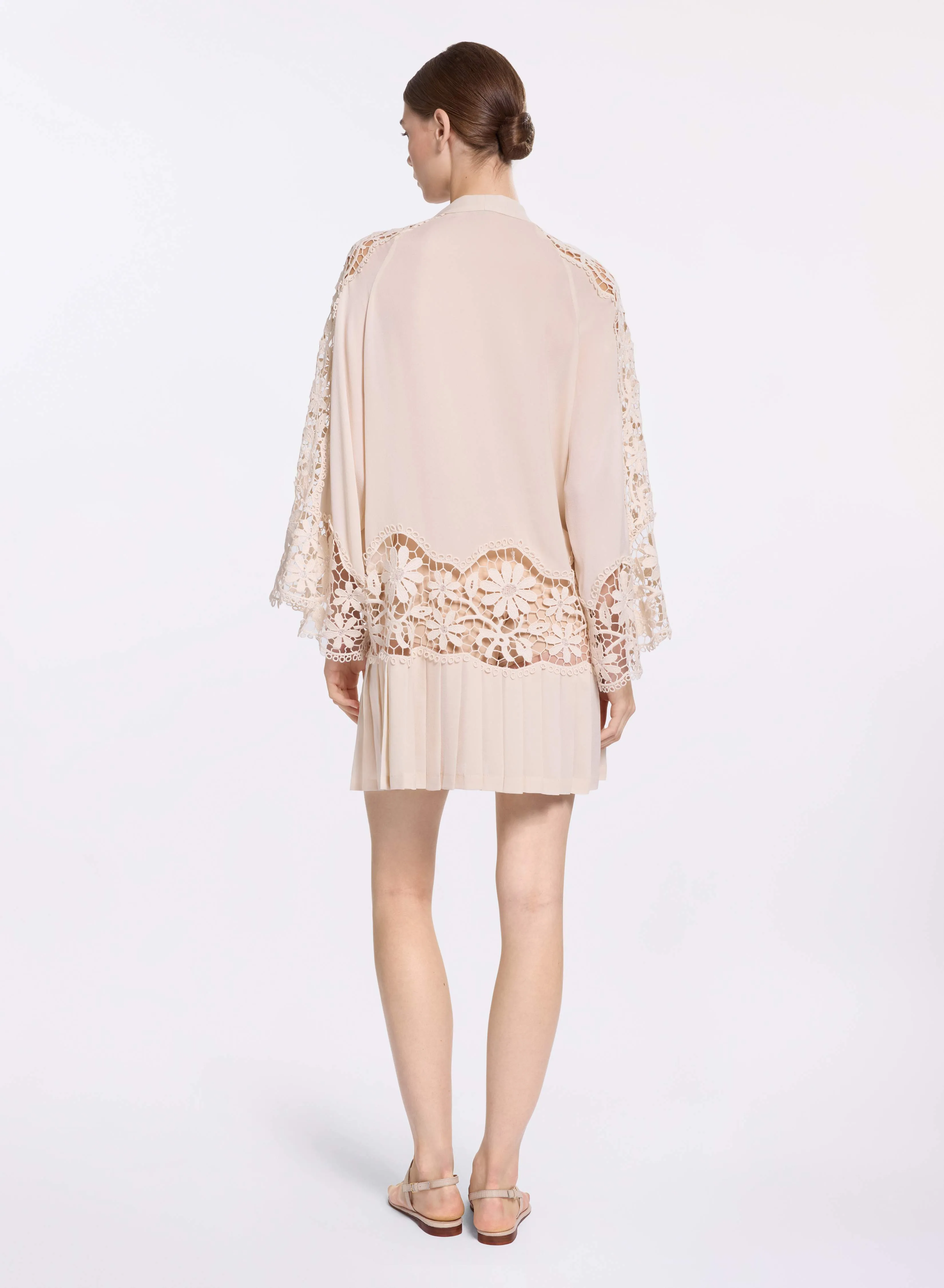 Silk & Macramé Short Dress sold by Elie Saab product image thumbnail 2