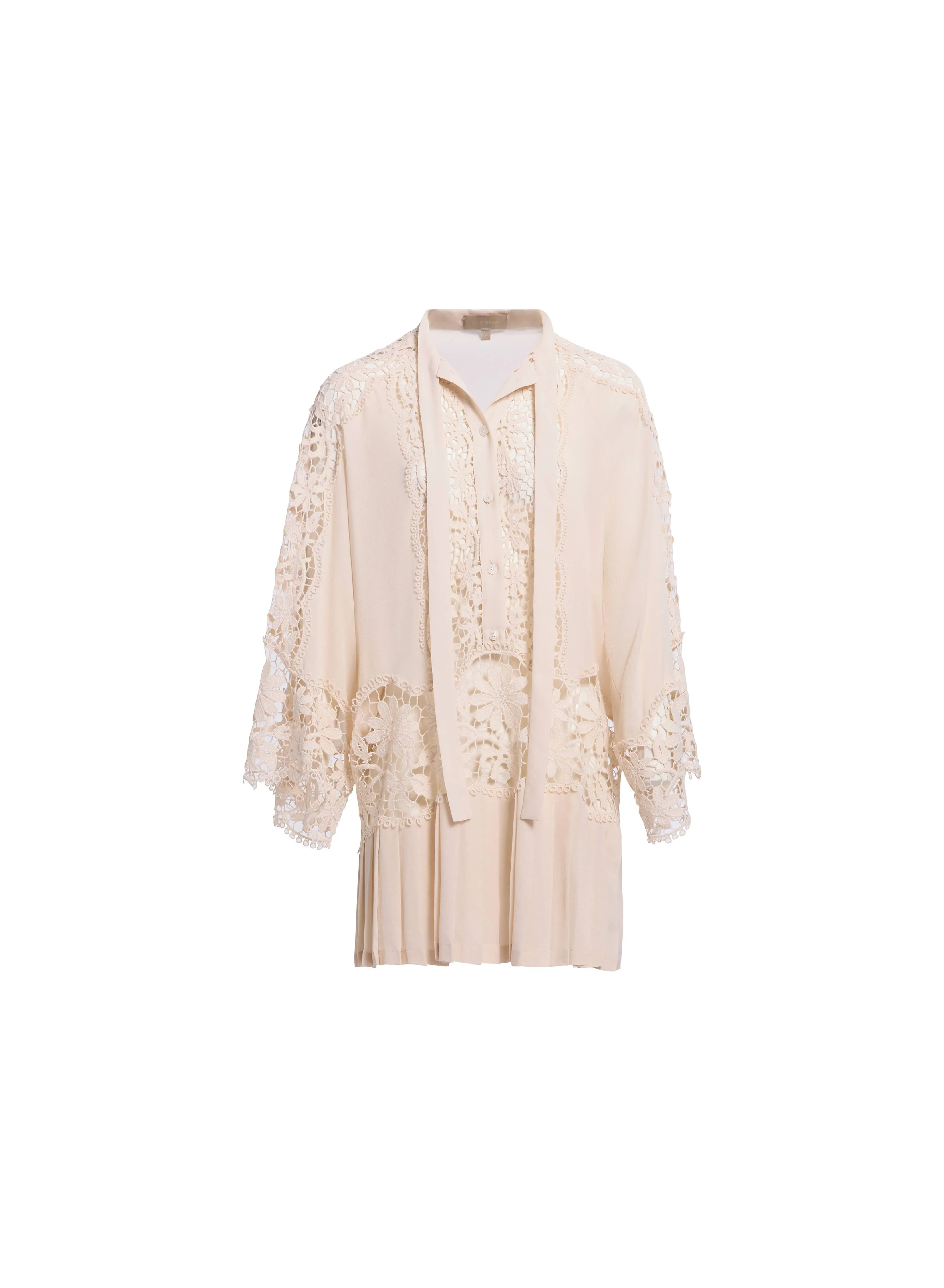 Silk & Macramé Short Dress sold by Elie Saab product image thumbnail 4
