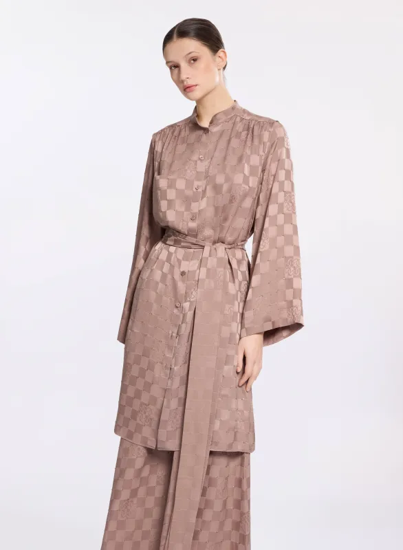 Monogram Jacquard Shirt made by Elie Saab