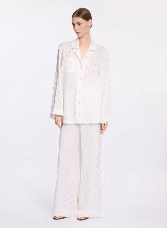 Monogram Jacquard Shirt made by Elie Saab