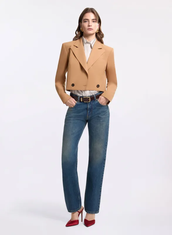 Cropped Wool Jacket made by Elie Saab