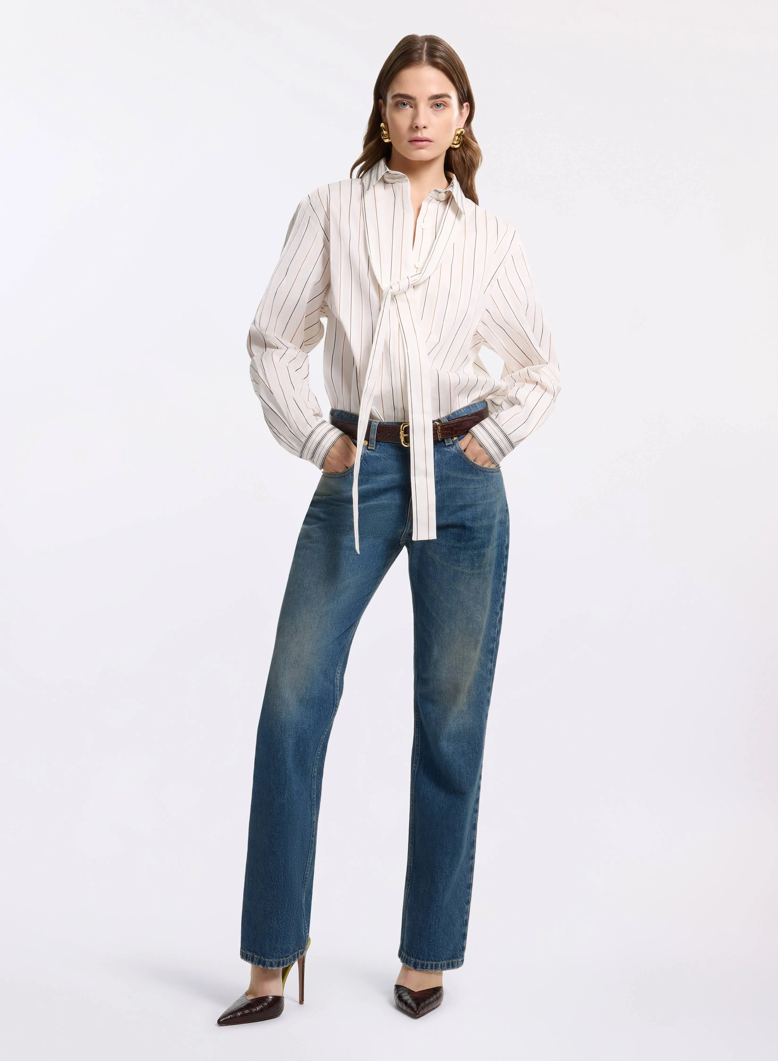 Striped Cotton Shirt sold by Elie Saab product image thumbnail 4