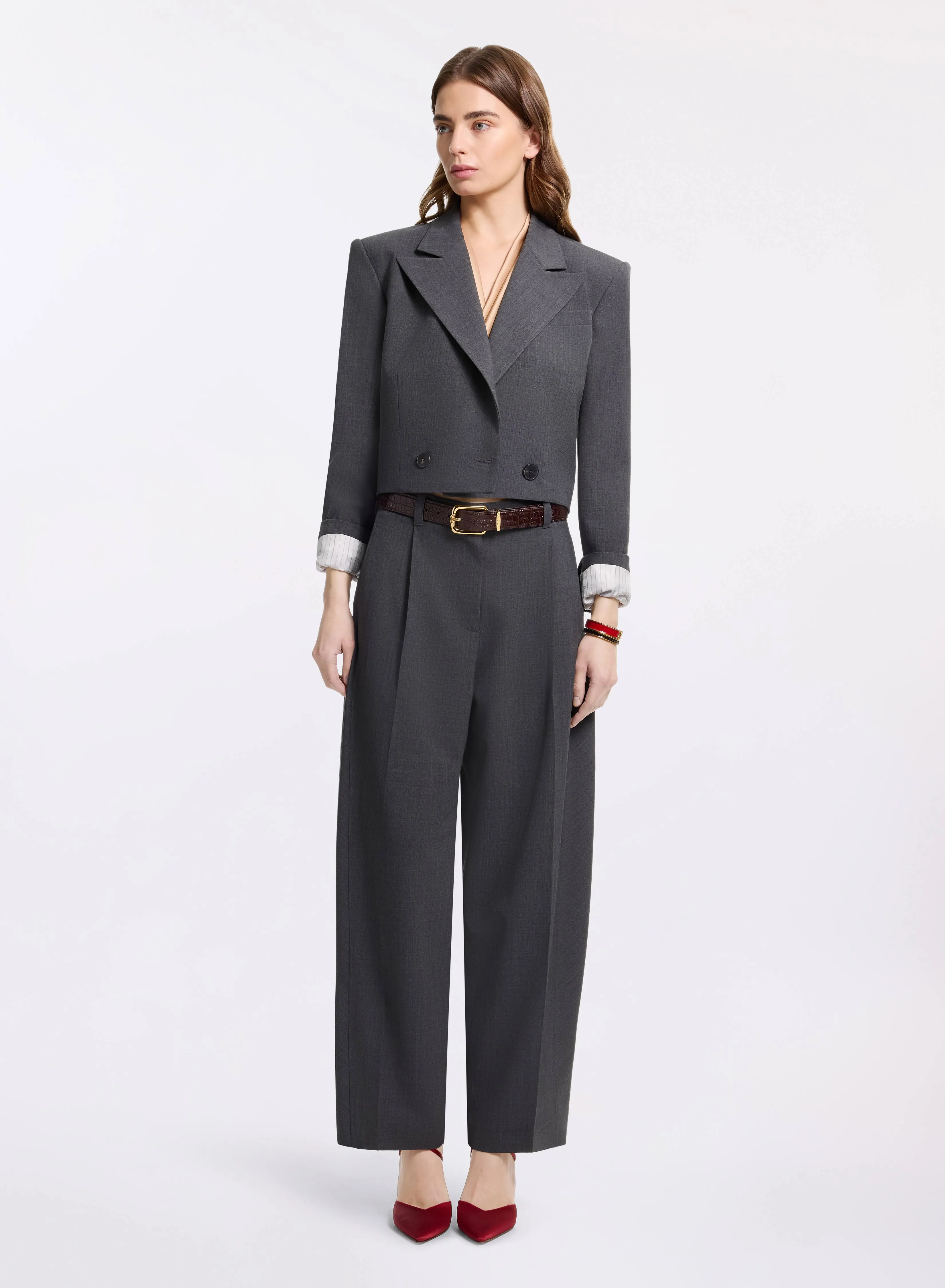 Cropped Wool Jacket sold by Elie Saab product image thumbnail 3