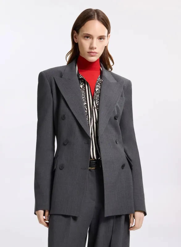 Wool Blend Blazer made by Elie Saab
