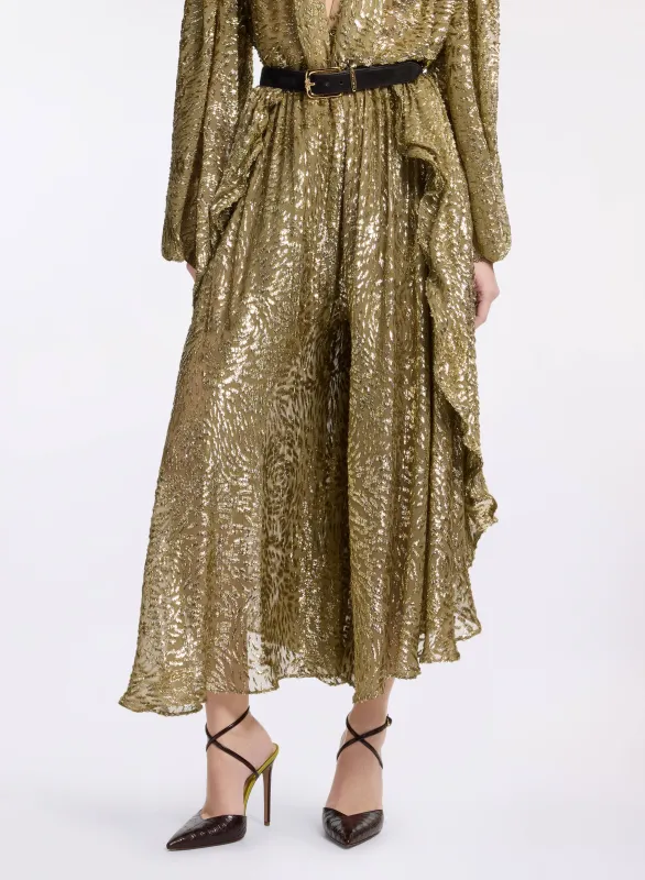 Fuild Fil Coupé Cropped Pants made by Elie Saab